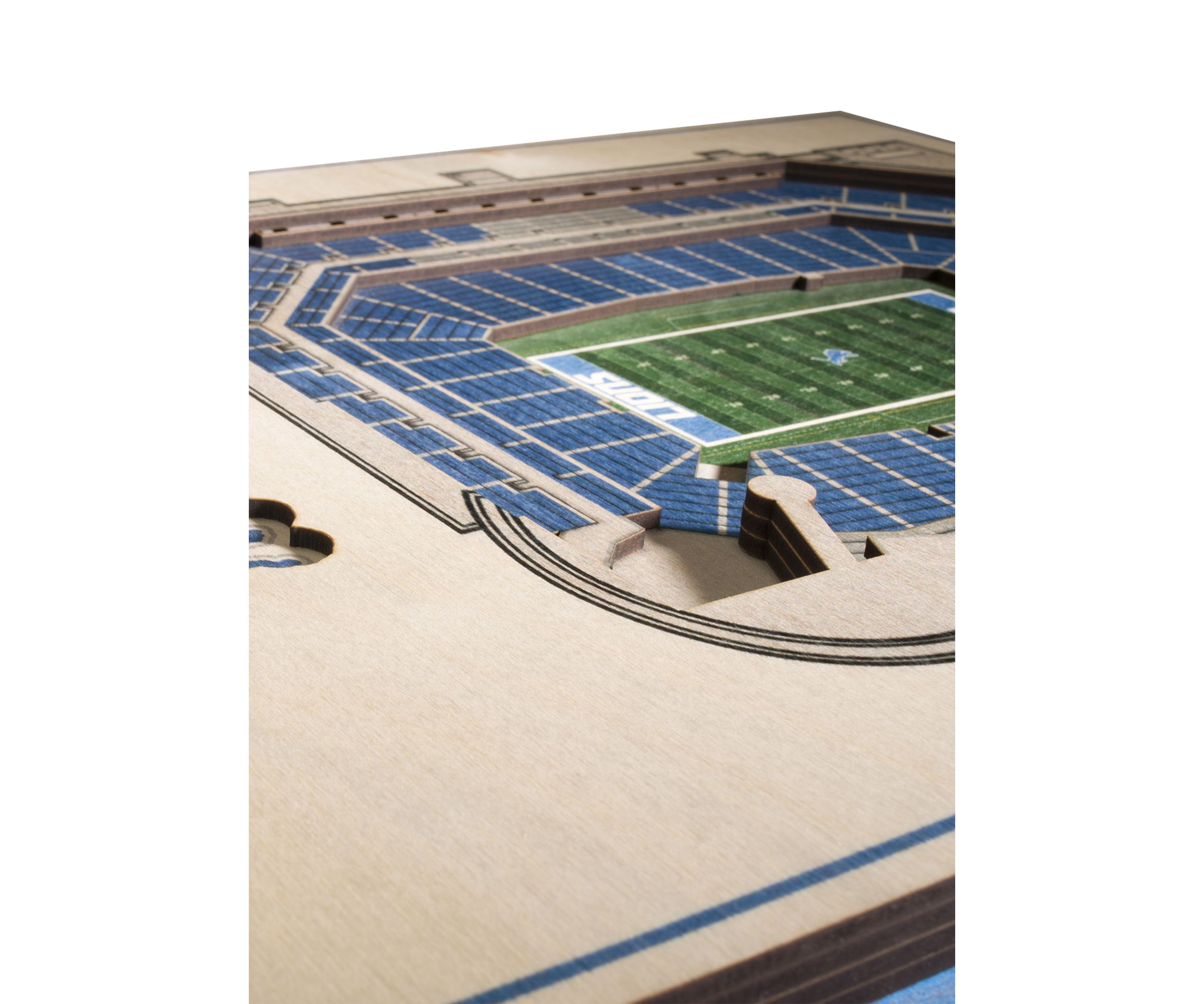 YouTheFan NFL Detroit Lions 5-Layer StadiumView 3D Wall Art - Ford Field