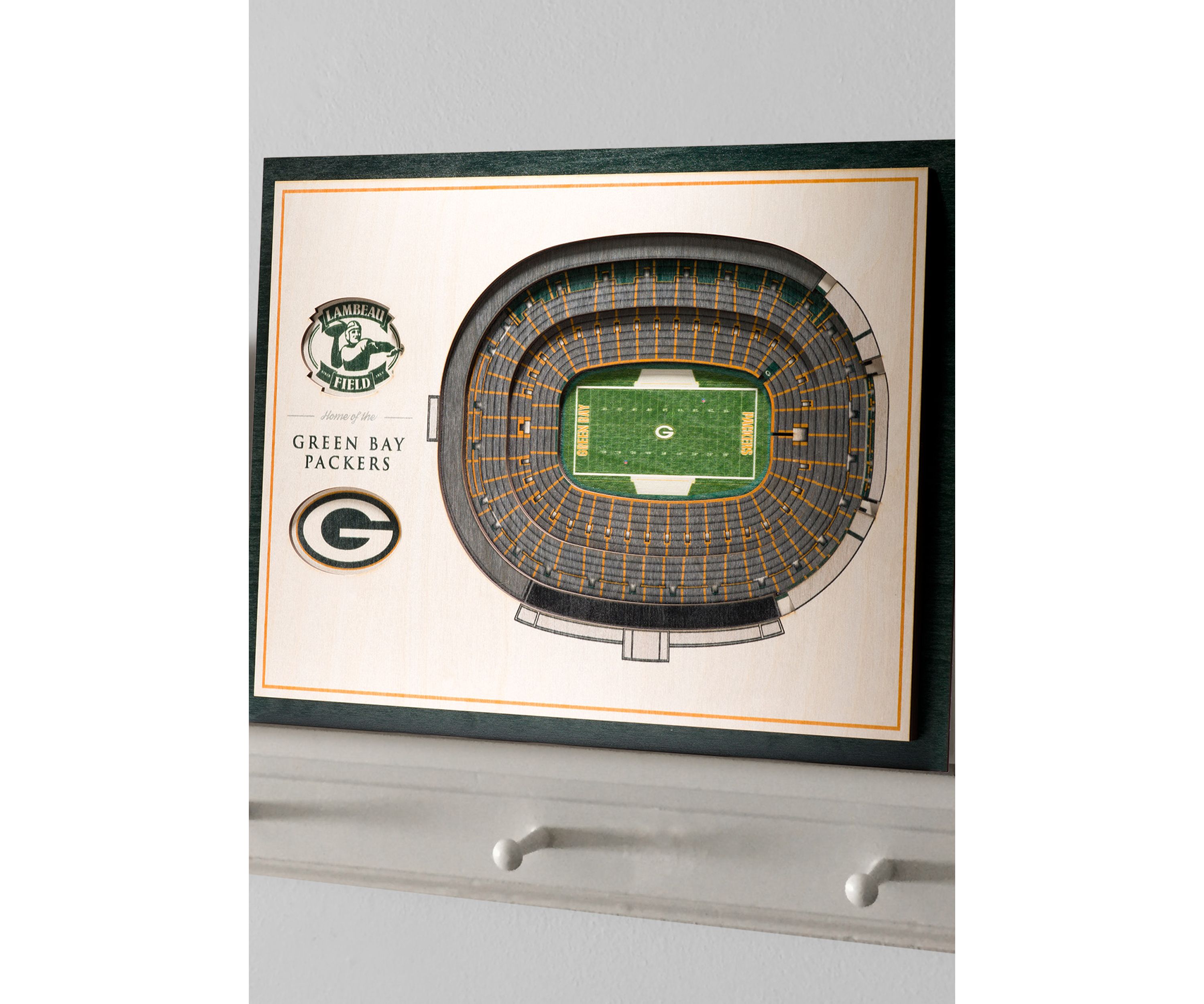 YouTheFan NFL Green Bay Packers 5-Layer StadiumView 3D Wall Art - Lambeau Field