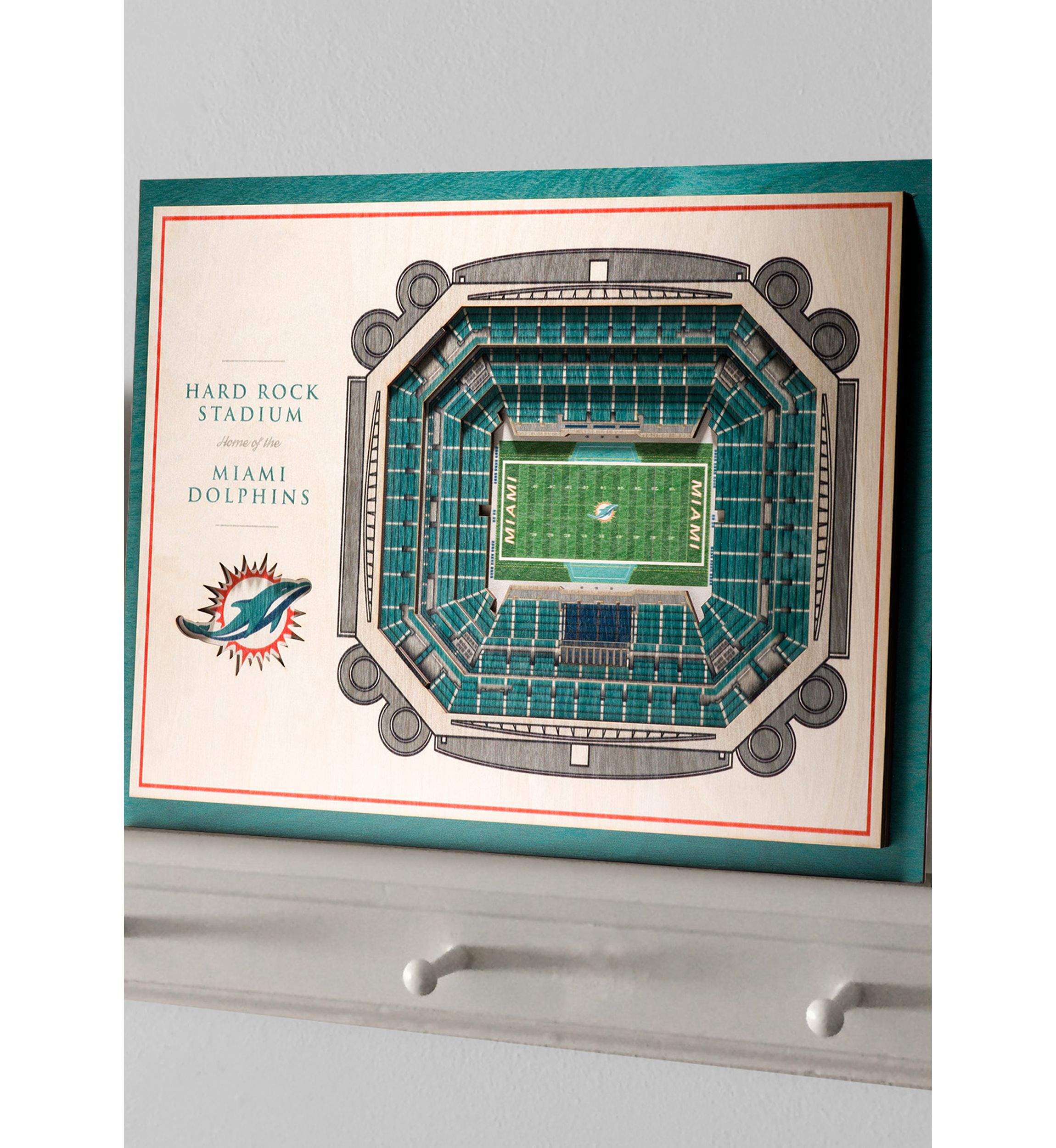 YouTheFan NFL Miami Dolphins 5-Layer StadiumView 3D Wall Art - Hard Rock Stadium