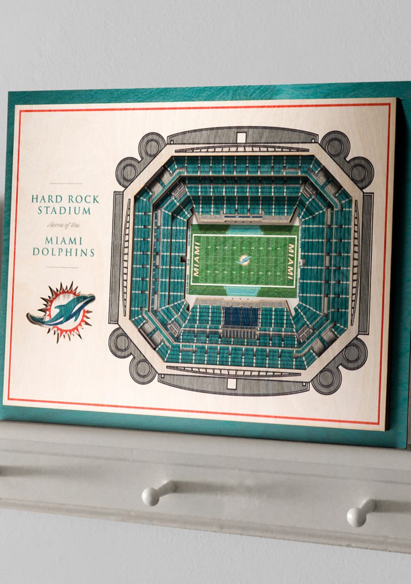 YouTheFan NFL Miami Dolphins 5-Layer StadiumView 3D Wall Art - Hard Rock Stadium