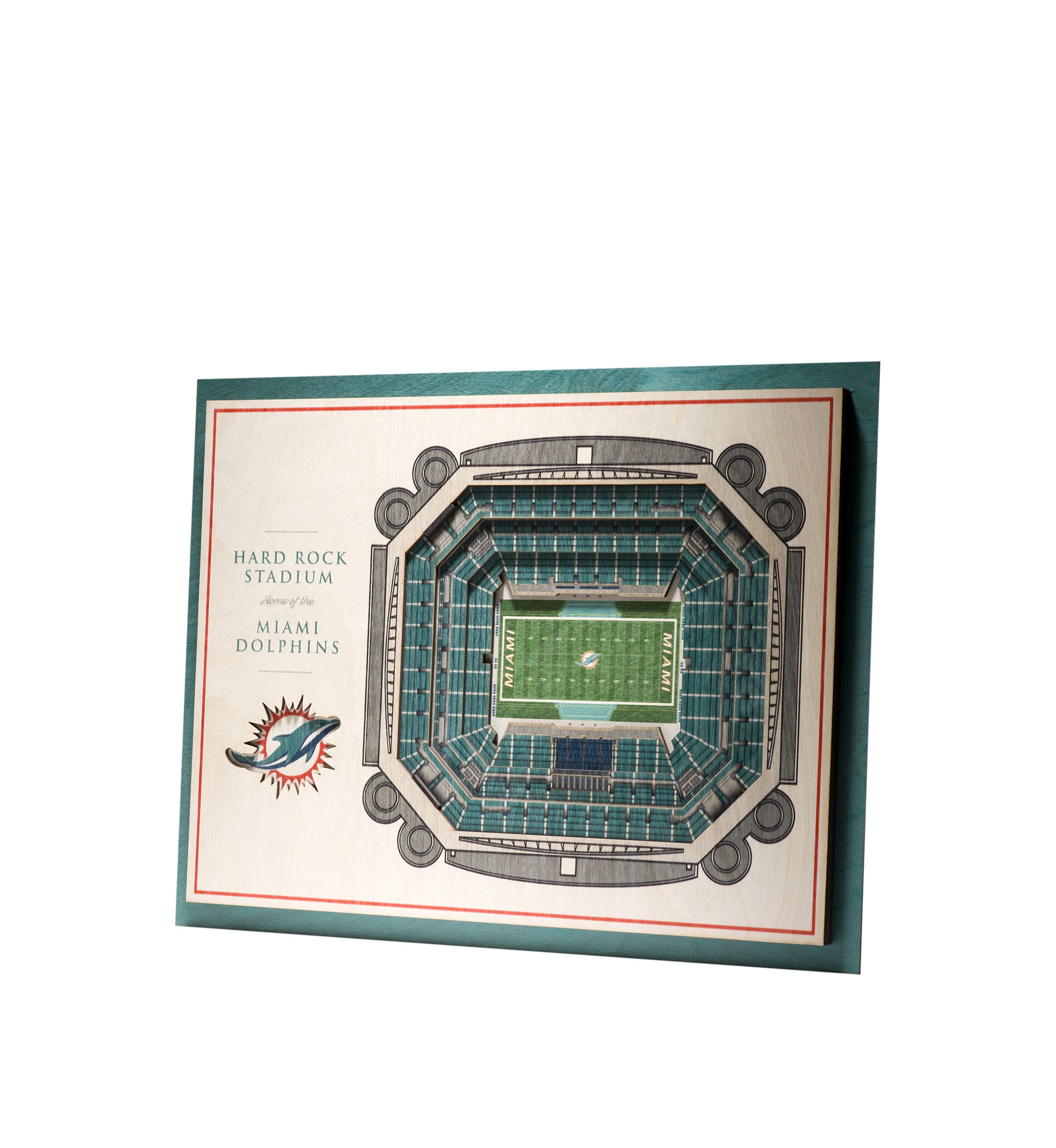 YouTheFan NFL Miami Dolphins 5-Layer StadiumView 3D Wall Art - Hard Rock Stadium