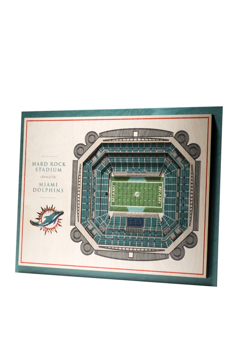YouTheFan NFL Miami Dolphins 5-Layer StadiumView 3D Wall Art - Hard Rock Stadium