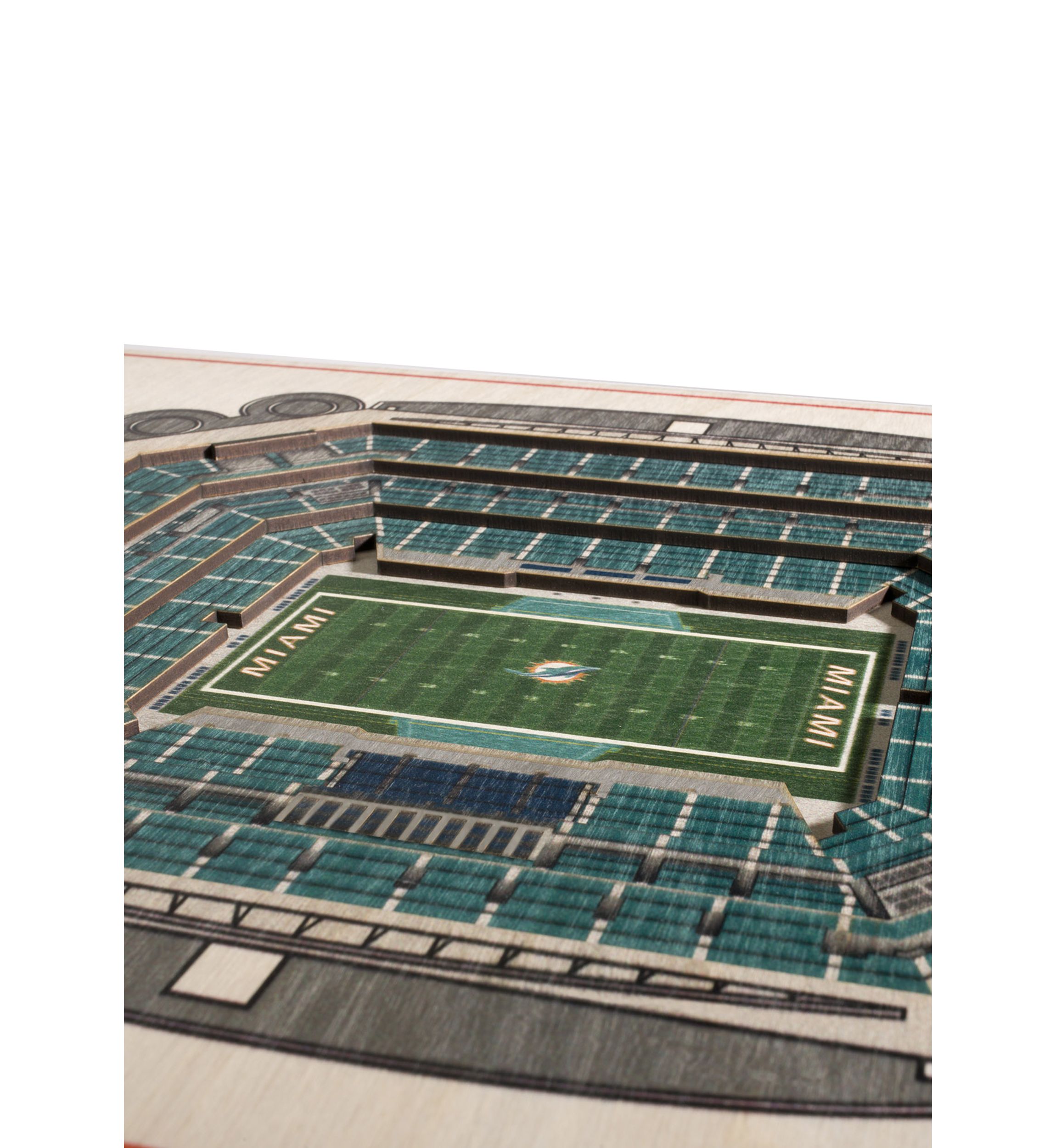 YouTheFan NFL Miami Dolphins 5-Layer StadiumView 3D Wall Art - Hard Rock Stadium
