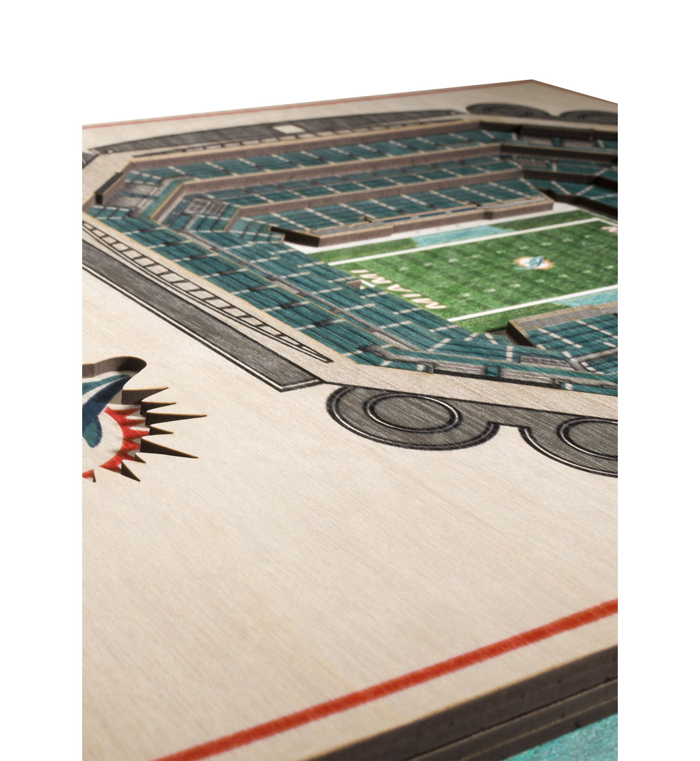 YouTheFan NFL Miami Dolphins 5-Layer StadiumView 3D Wall Art - Hard Rock Stadium
