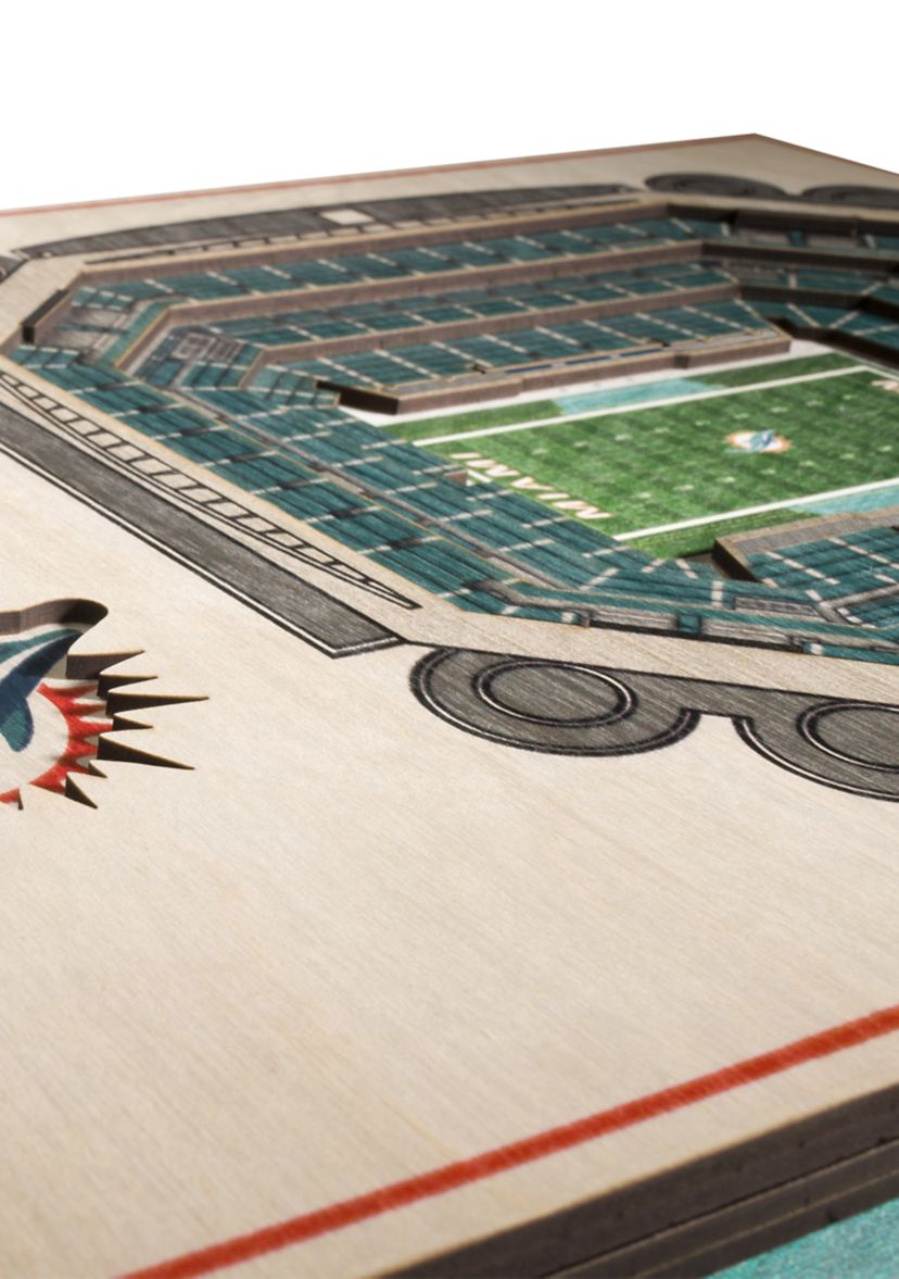 YouTheFan NFL Miami Dolphins 5-Layer StadiumView 3D Wall Art - Hard Rock Stadium