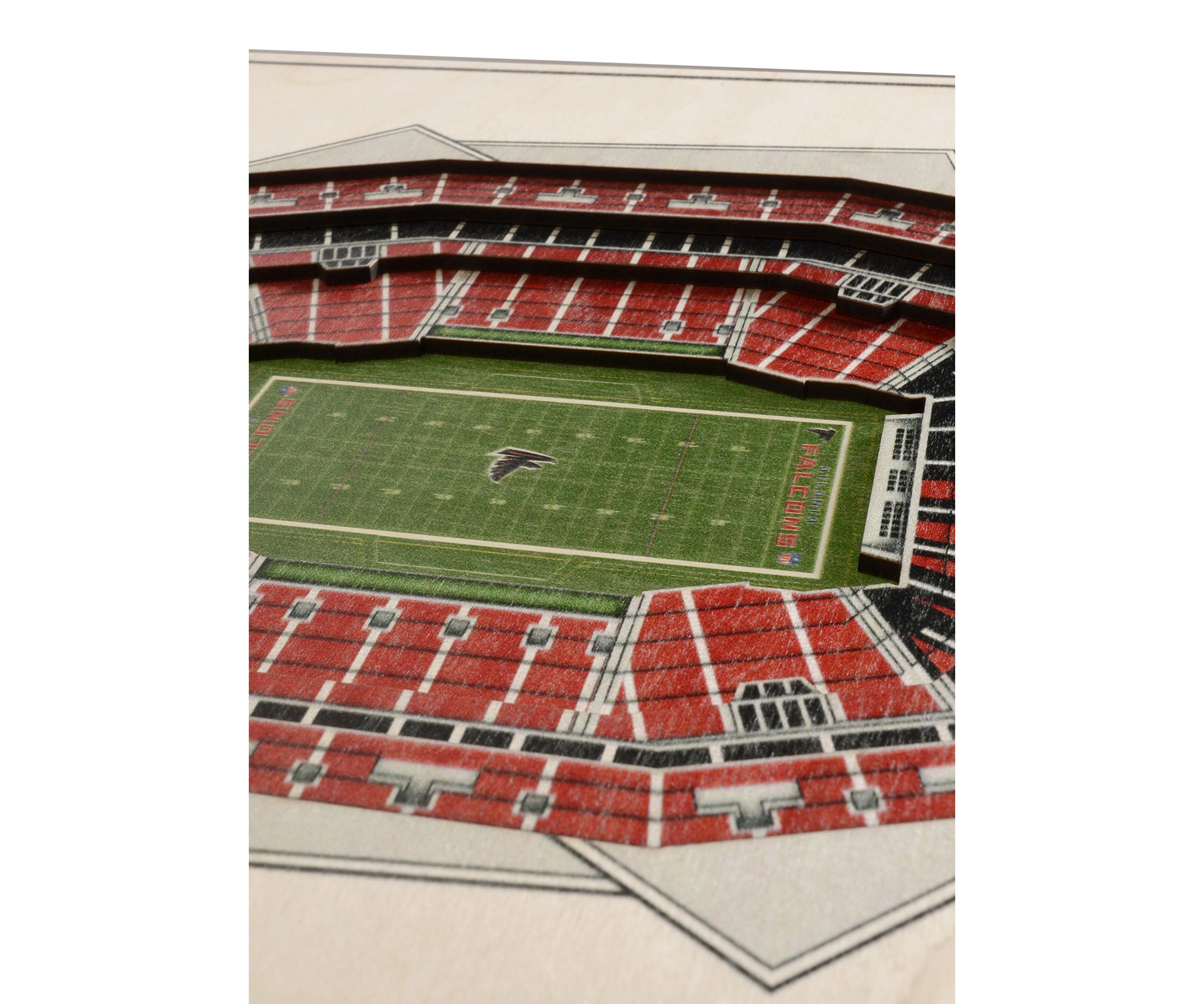 YouTheFan NFL Atlanta Falcons 5-Layer StadiumView 3D Wall Art - Mercedes-Benz Stadium
