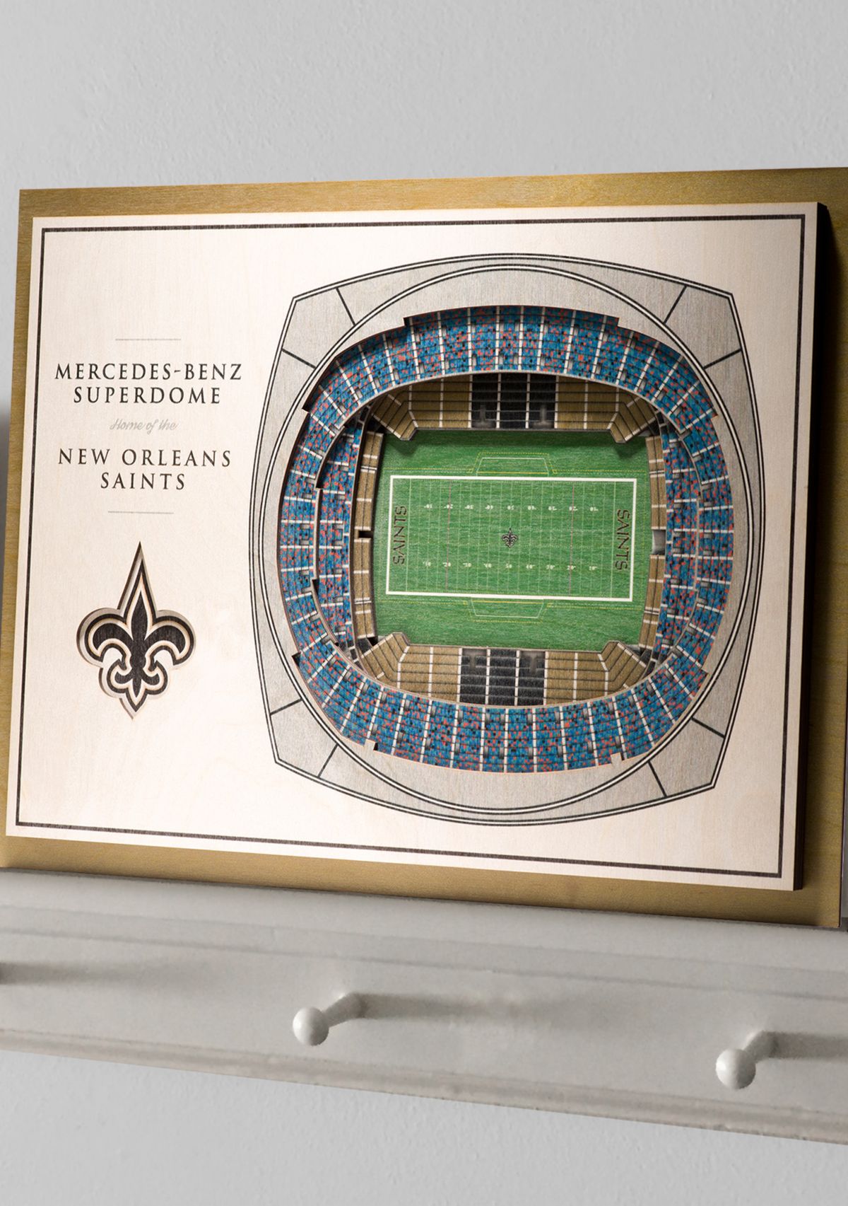 YouTheFan NFL New Orleans Saints 5-Layer StadiumView 3D Wall Art - Mercedes-Benz Superdome