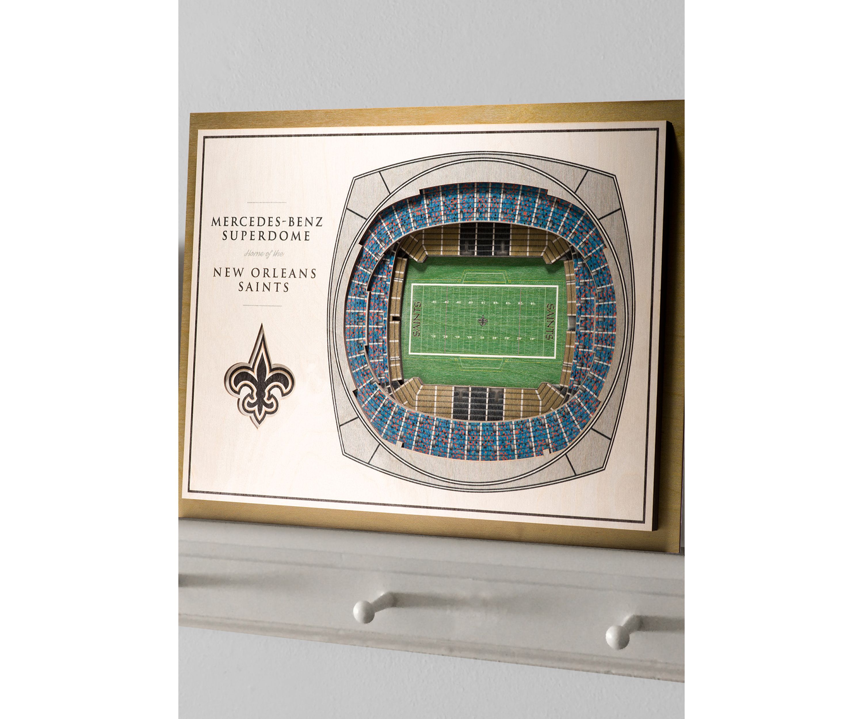 YouTheFan NFL New Orleans Saints 5-Layer StadiumView 3D Wall Art - Mercedes-Benz Superdome