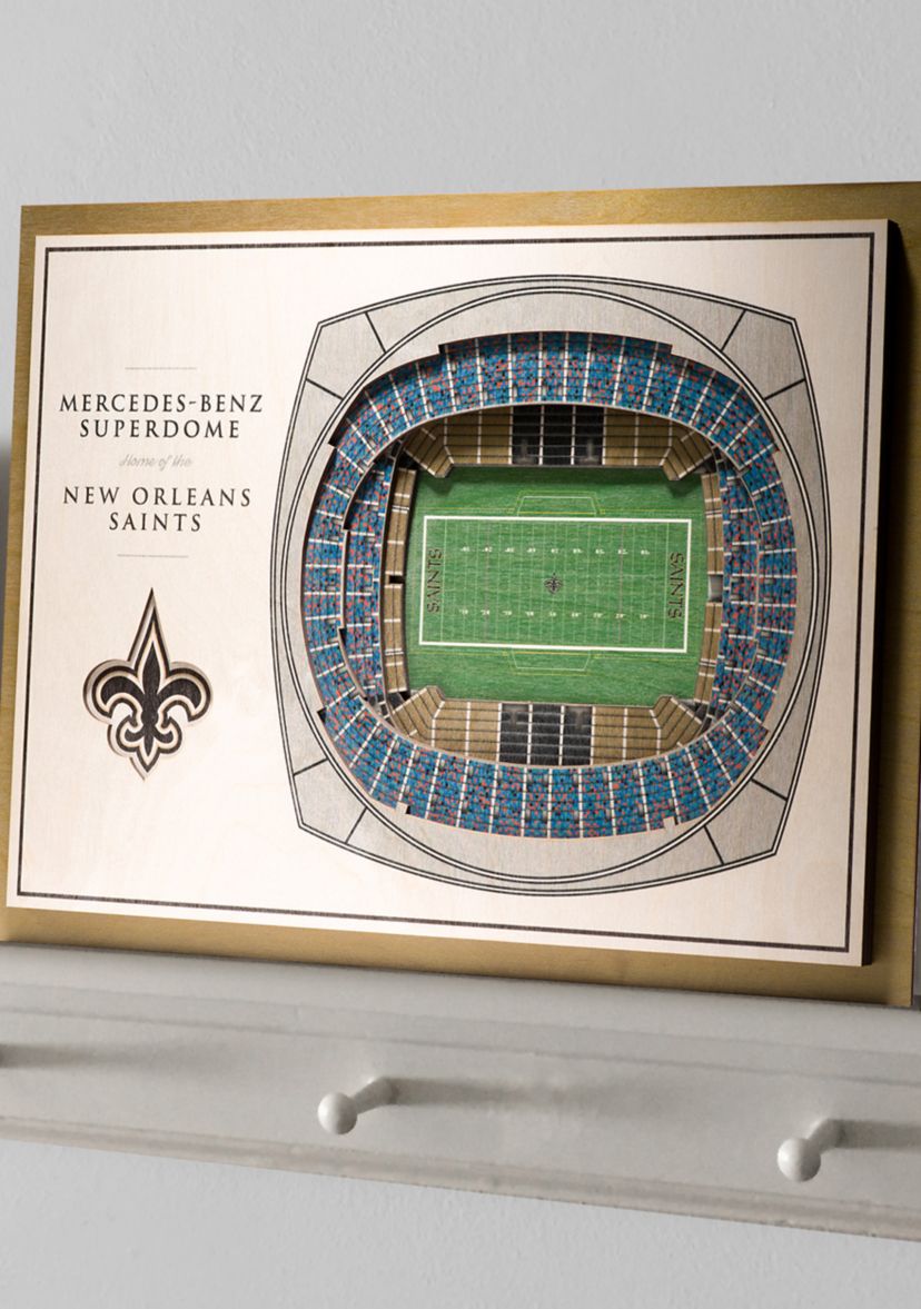 YouTheFan NFL New Orleans Saints 5-Layer StadiumView 3D Wall Art - Mercedes-Benz Superdome