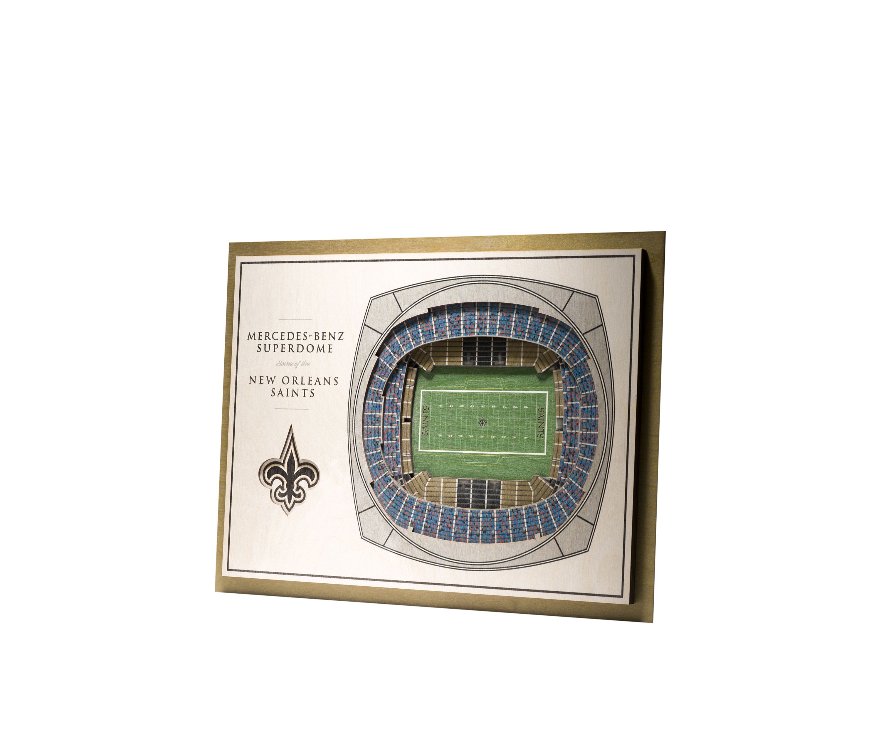 YouTheFan NFL New Orleans Saints 5-Layer StadiumView 3D Wall Art - Mercedes-Benz Superdome