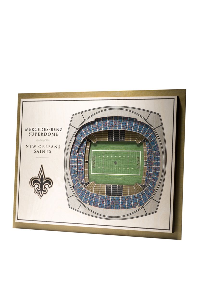 YouTheFan NFL New Orleans Saints 5-Layer StadiumView 3D Wall Art - Mercedes-Benz Superdome