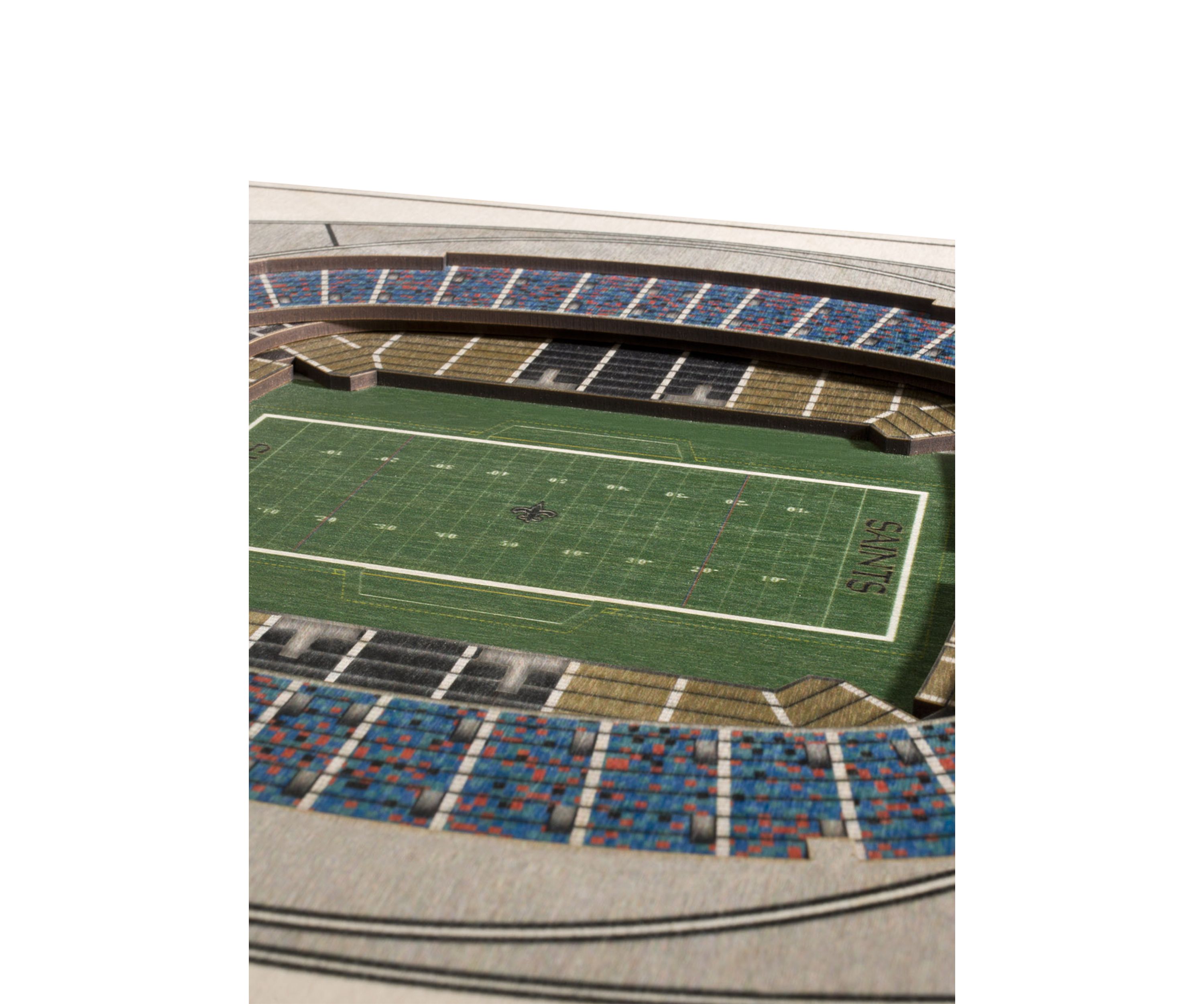 YouTheFan NFL New Orleans Saints 5-Layer StadiumView 3D Wall Art - Mercedes-Benz Superdome