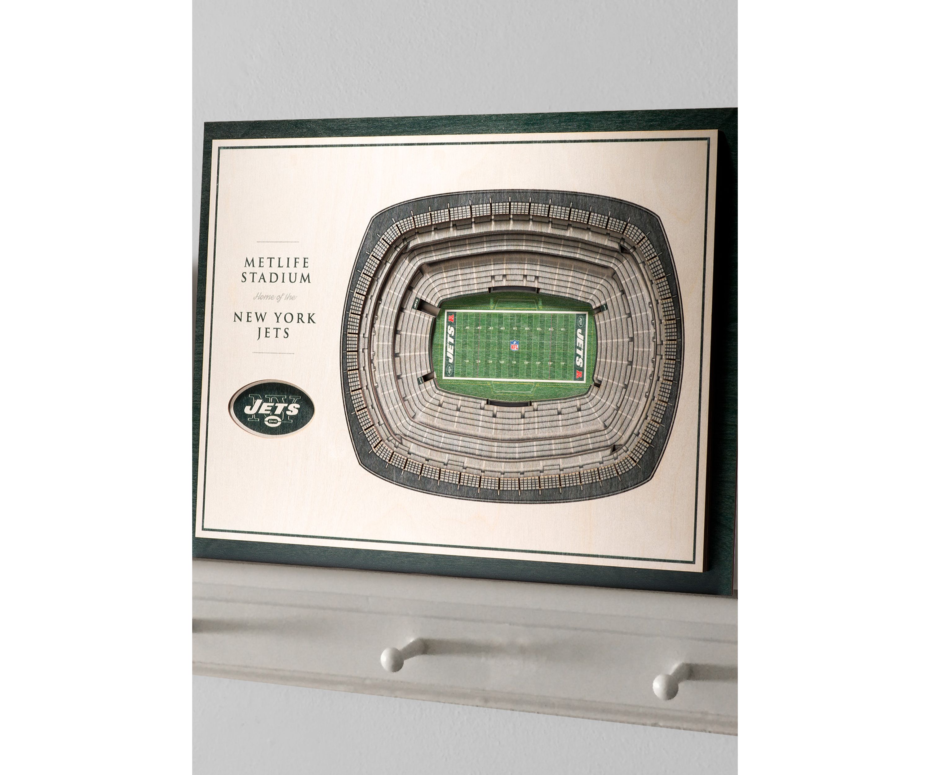 YouTheFan NFL New York Jets 5-Layer StadiumView 3D Wall Art - MetLife Stadium