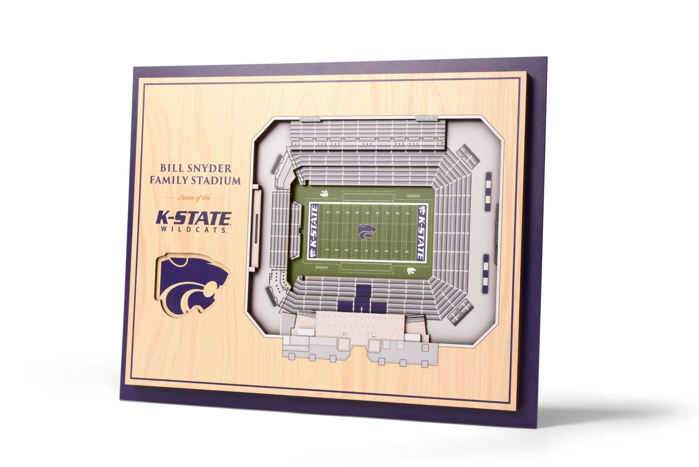 YouTheFan NCAA Kansas State Wildcats 5-Layer StadiumView 3D Wall Art - Bill Snyder Family Stadium