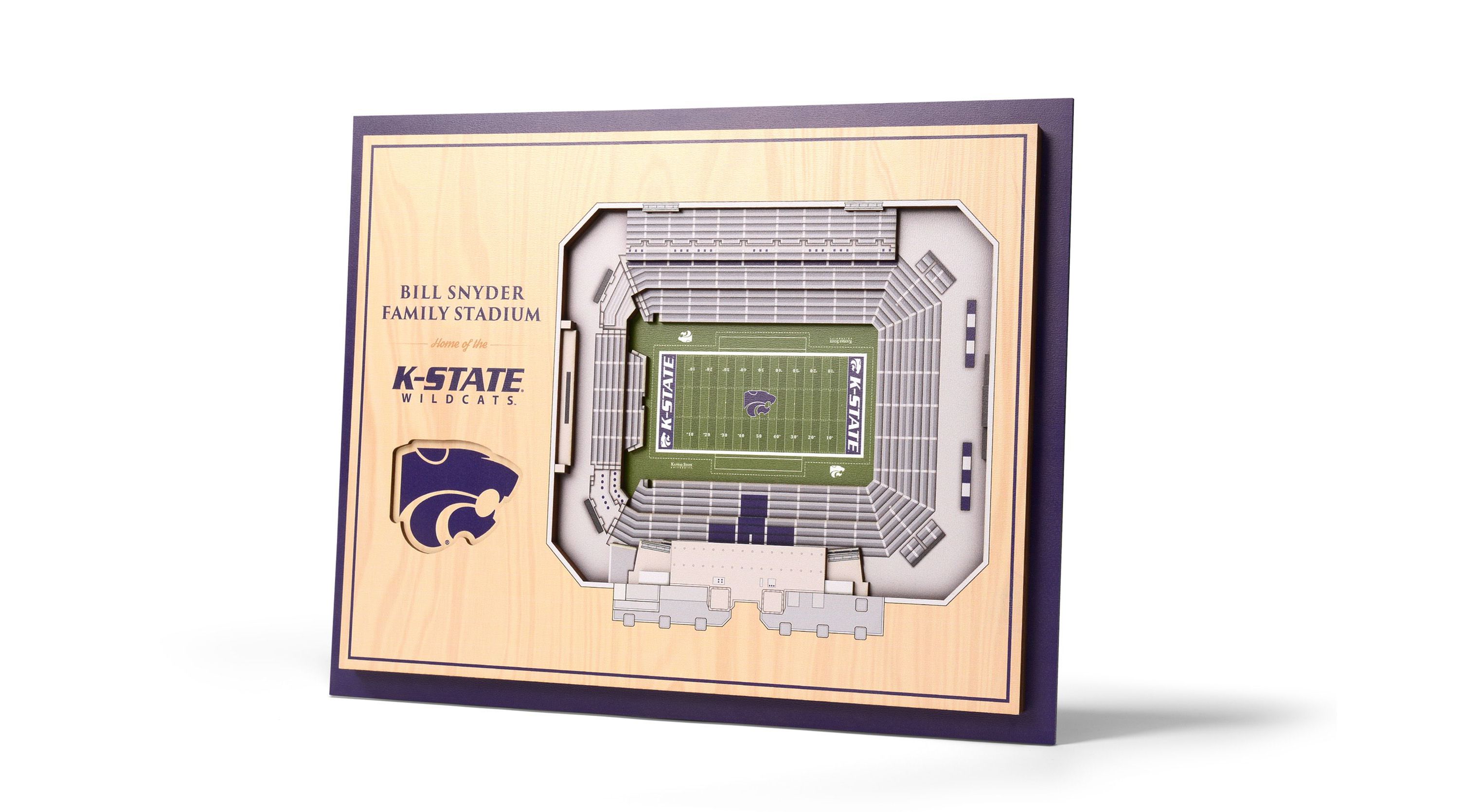 YouTheFan NCAA Kansas State Wildcats 5-Layer StadiumView 3D Wall Art - Bill Snyder Family Stadium