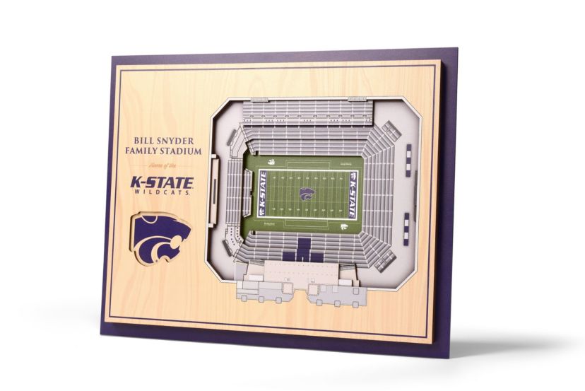 YouTheFan NCAA Kansas State Wildcats 5-Layer StadiumView 3D Wall Art - Bill Snyder Family Stadium