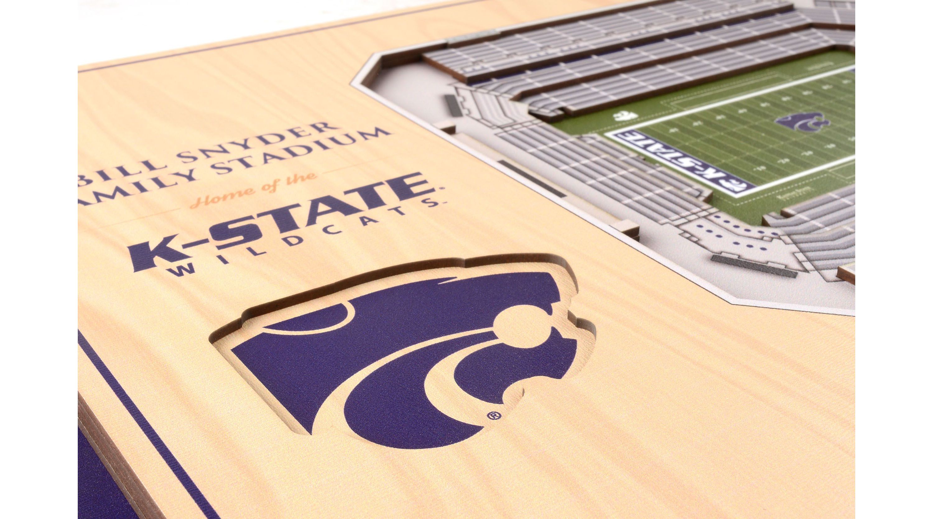 YouTheFan NCAA Kansas State Wildcats 5-Layer StadiumView 3D Wall Art - Bill Snyder Family Stadium