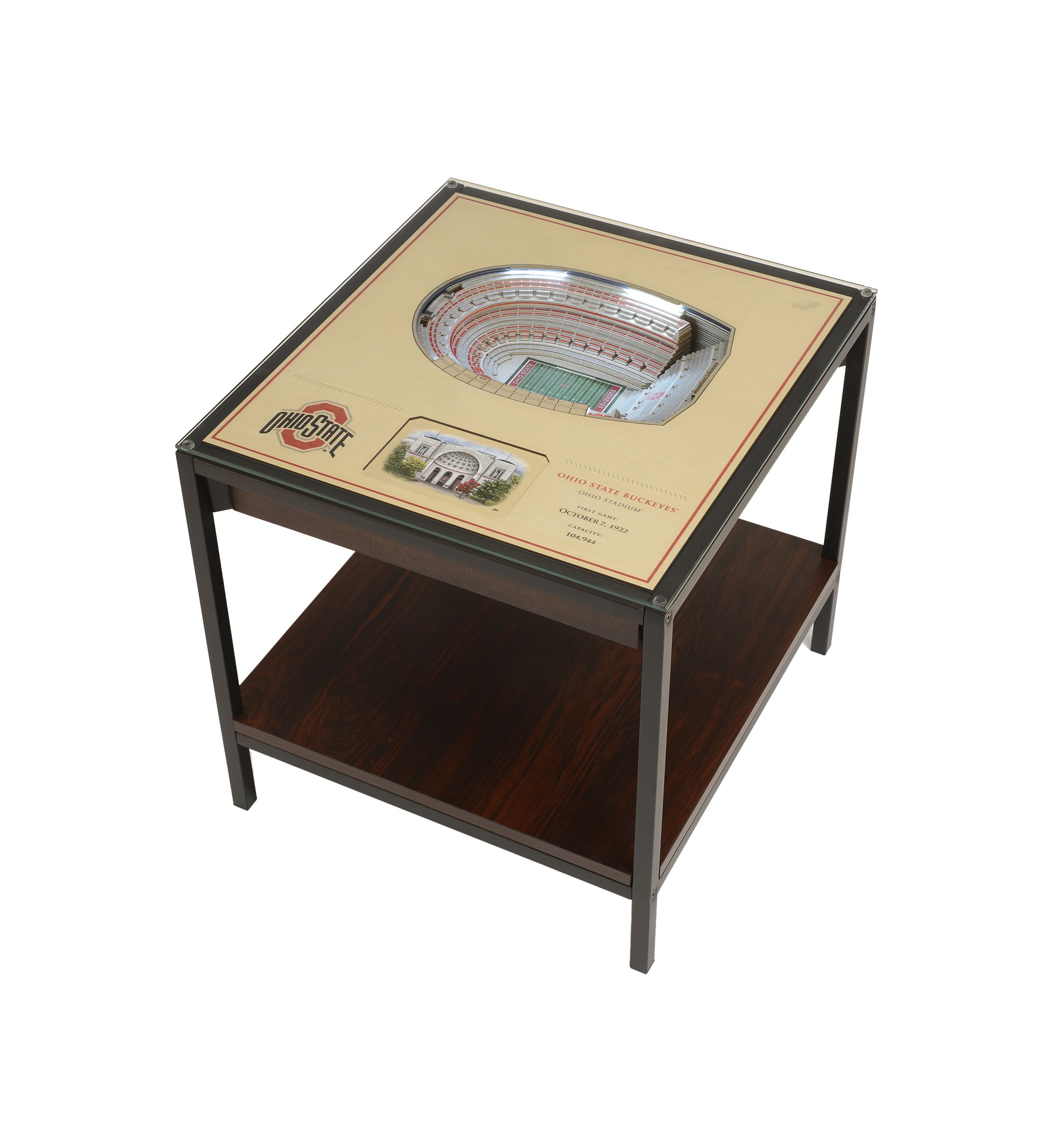 YouTheFan NCAA Ohio State Buckeyes 25-Layer StadiumViews Lighted End Table - Ohio Stadium