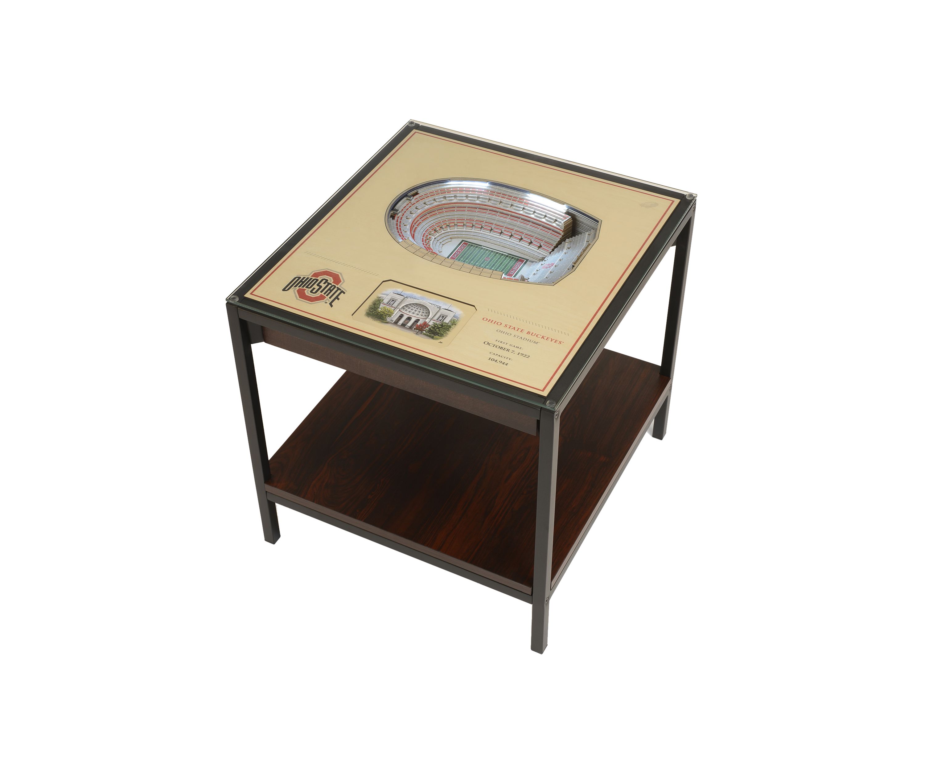 YouTheFan NCAA Ohio State Buckeyes 25-Layer StadiumViews Lighted End Table - Ohio Stadium