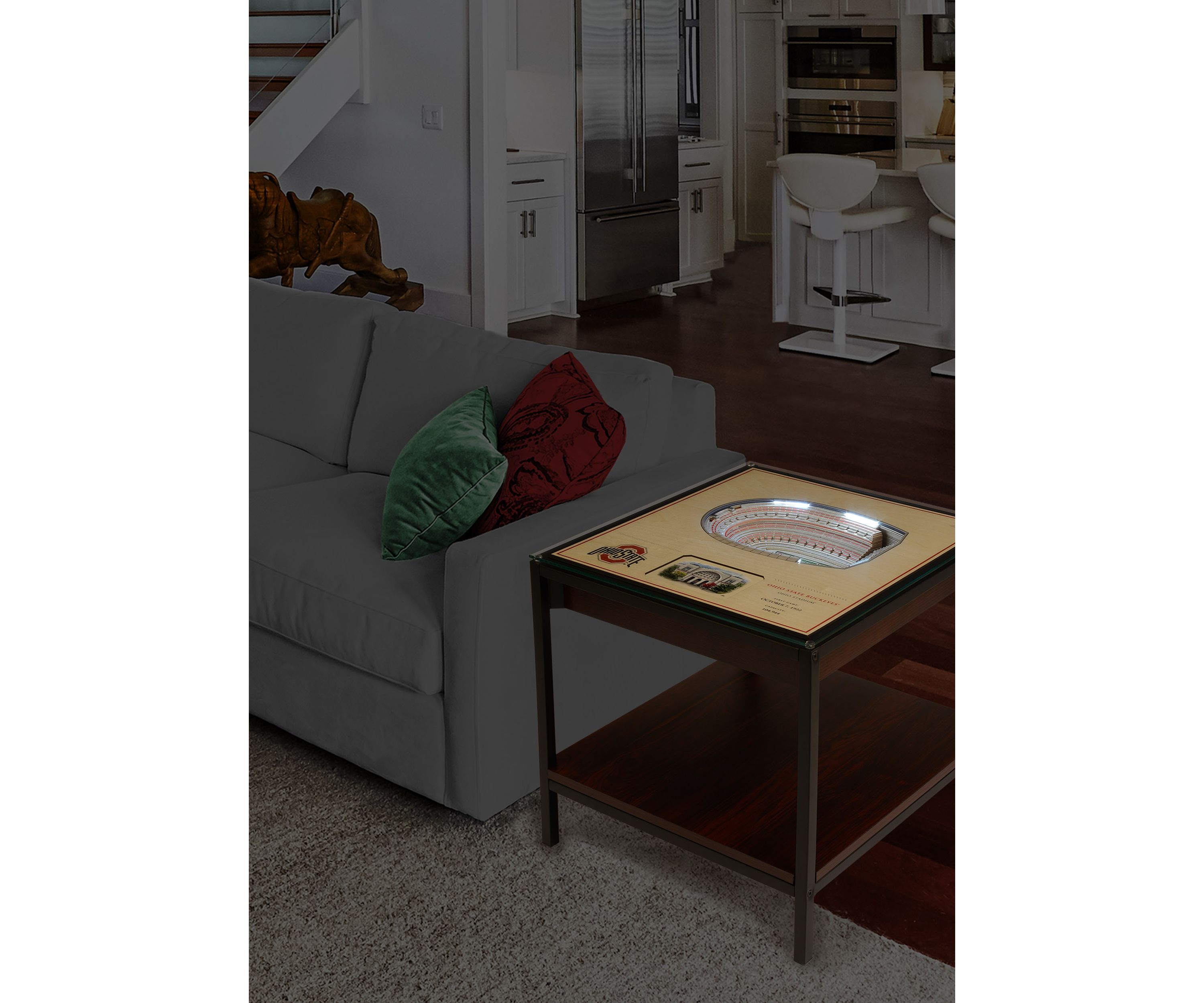 YouTheFan NCAA Ohio State Buckeyes 25-Layer StadiumViews Lighted End Table - Ohio Stadium