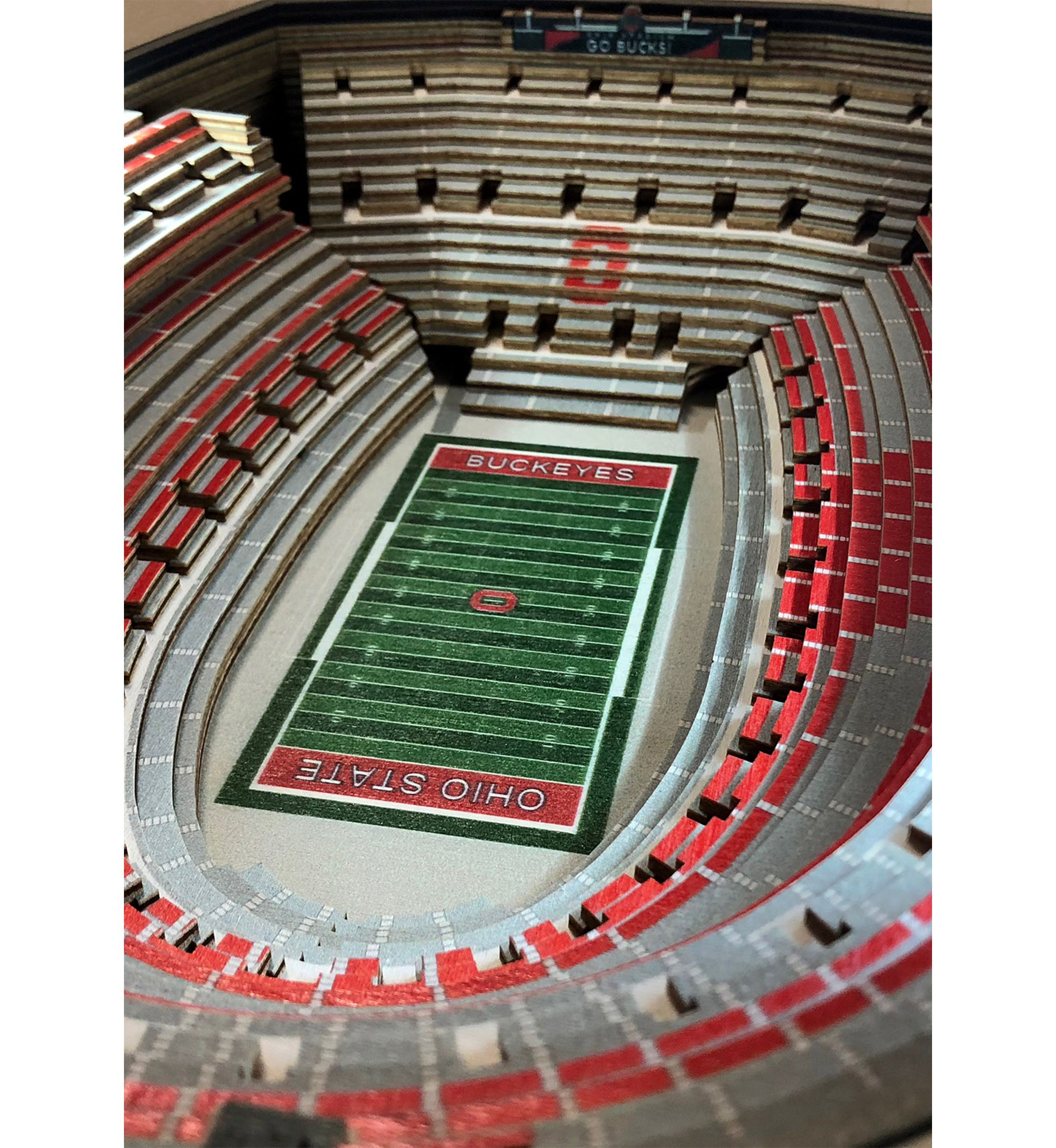 YouTheFan NCAA Ohio State Buckeyes 25-Layer StadiumViews Lighted End Table - Ohio Stadium