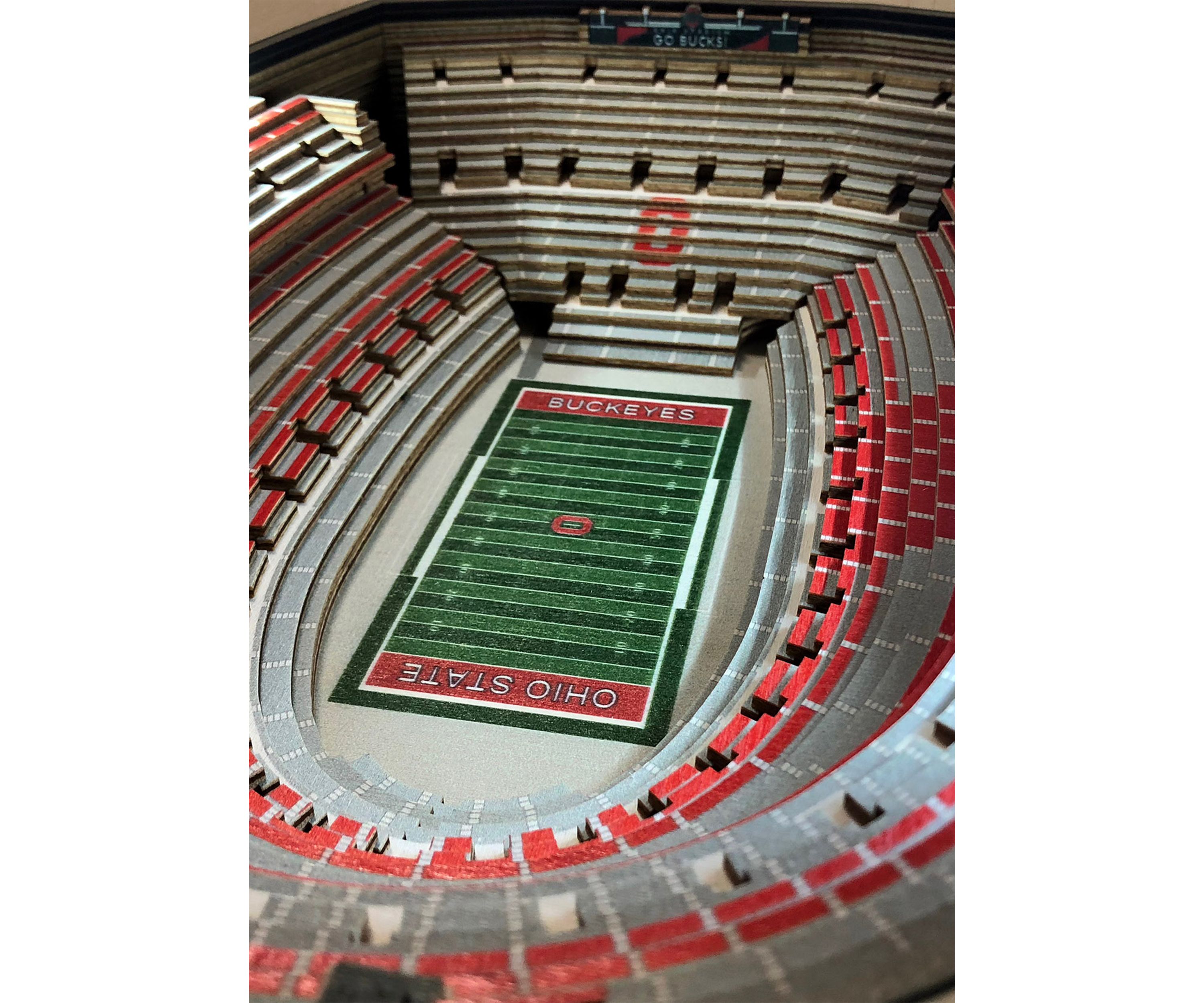 YouTheFan NCAA Ohio State Buckeyes 25-Layer StadiumViews Lighted End Table - Ohio Stadium