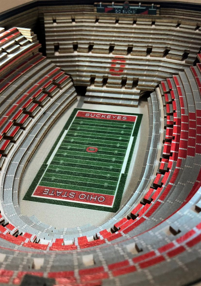 YouTheFan NCAA Ohio State Buckeyes 25-Layer StadiumViews Lighted End Table - Ohio Stadium