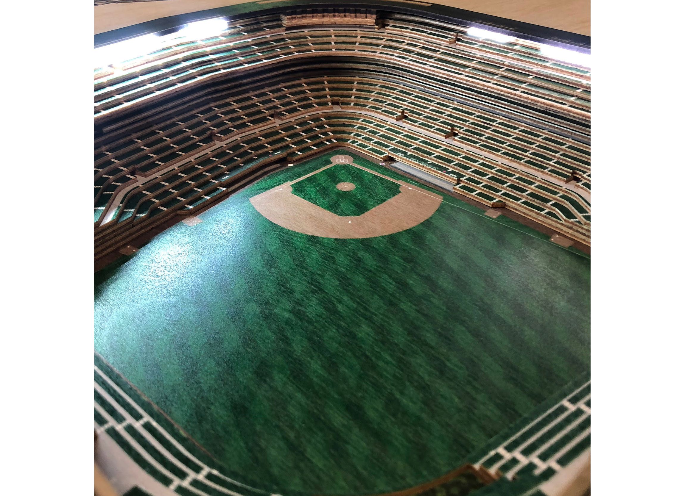 YouTheFan MLB Chicago Cubs 25-Layer StadiumViews Lighted End Table - Wrigley Field
