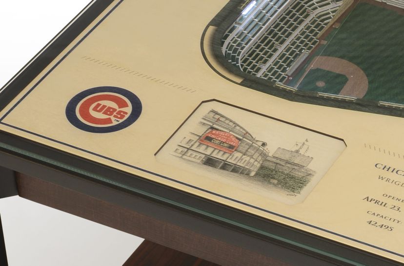 YouTheFan MLB Chicago Cubs 25-Layer StadiumViews Lighted End Table - Wrigley Field