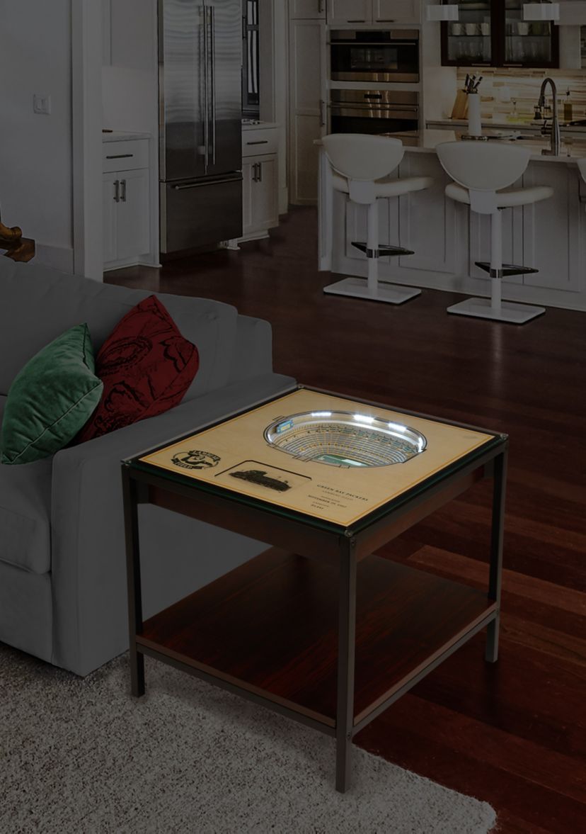 YouTheFan NFL Green Bay Packers 25-Layer StadiumViews Lighted End Table - Lambeau Field