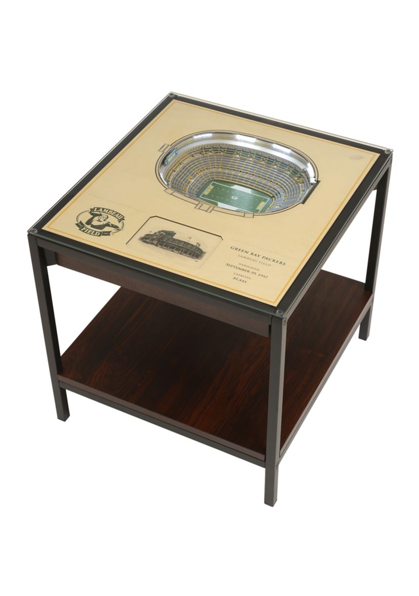 YouTheFan NFL Green Bay Packers 25-Layer StadiumViews Lighted End Table - Lambeau Field