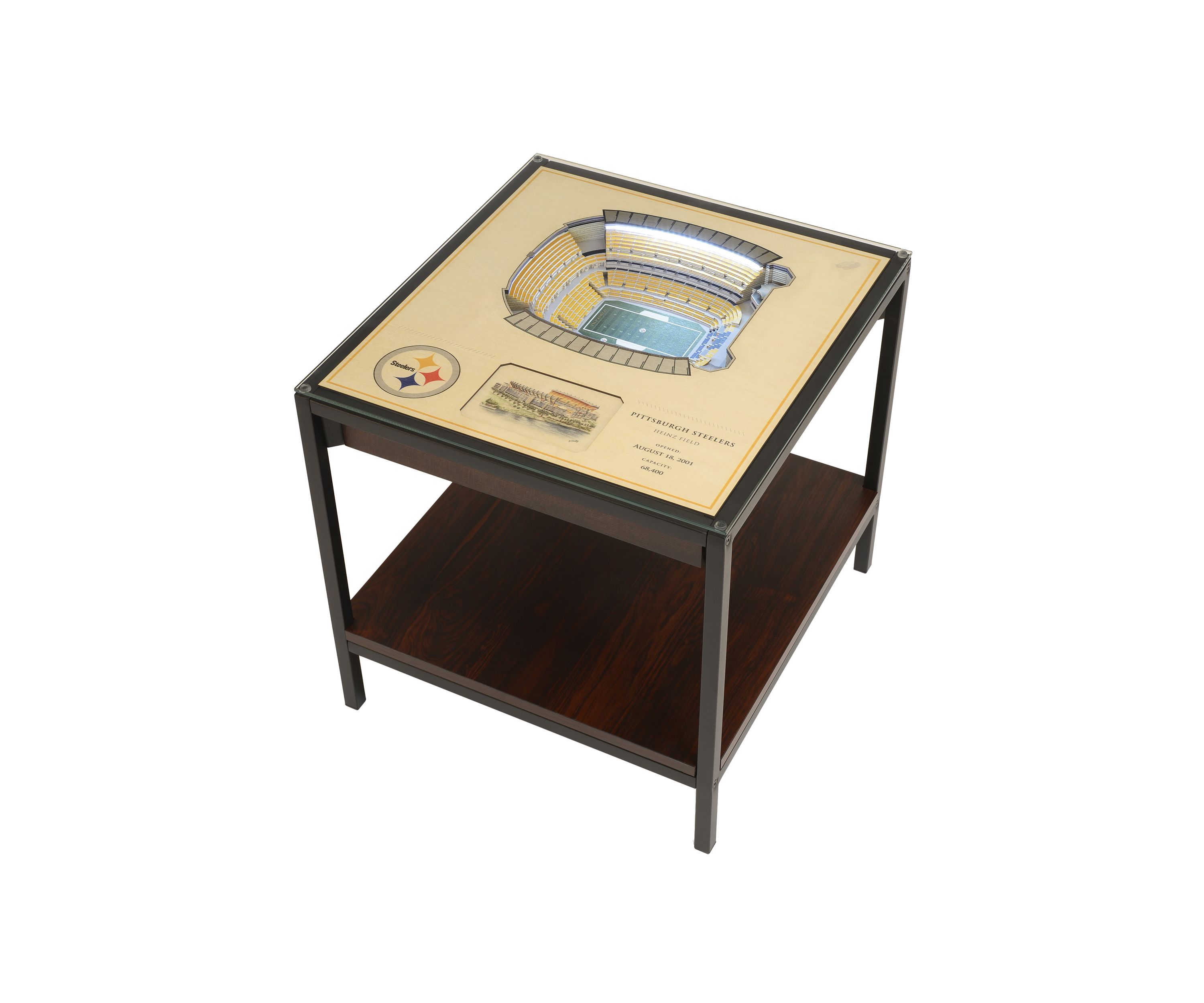 YouTheFan NFL Pittsburgh Steelers 25-Layer StadiumViews Lighted End Table - Heinz Field