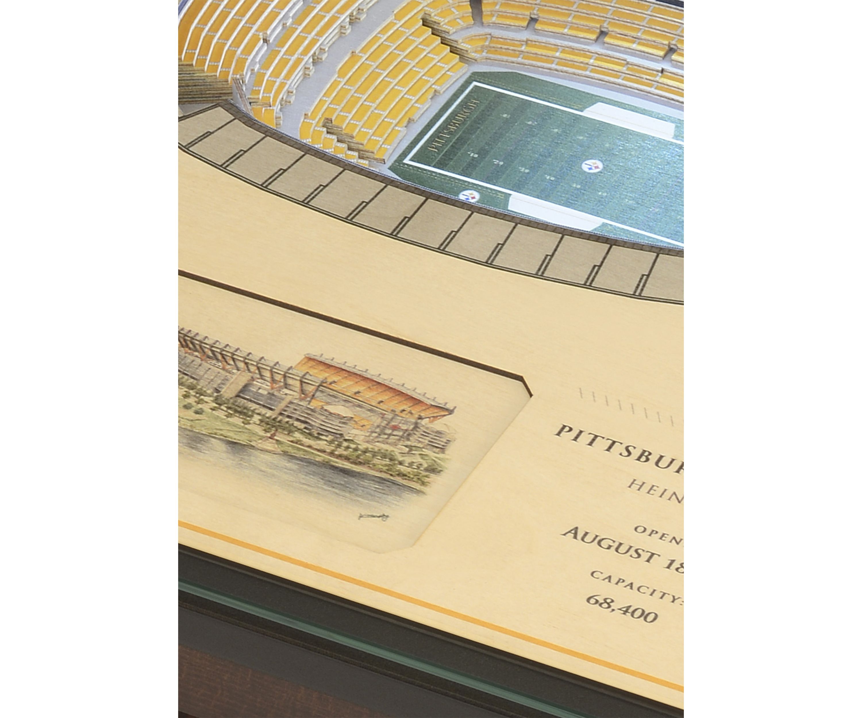 YouTheFan NFL Pittsburgh Steelers 25-Layer StadiumViews Lighted End Table - Heinz Field