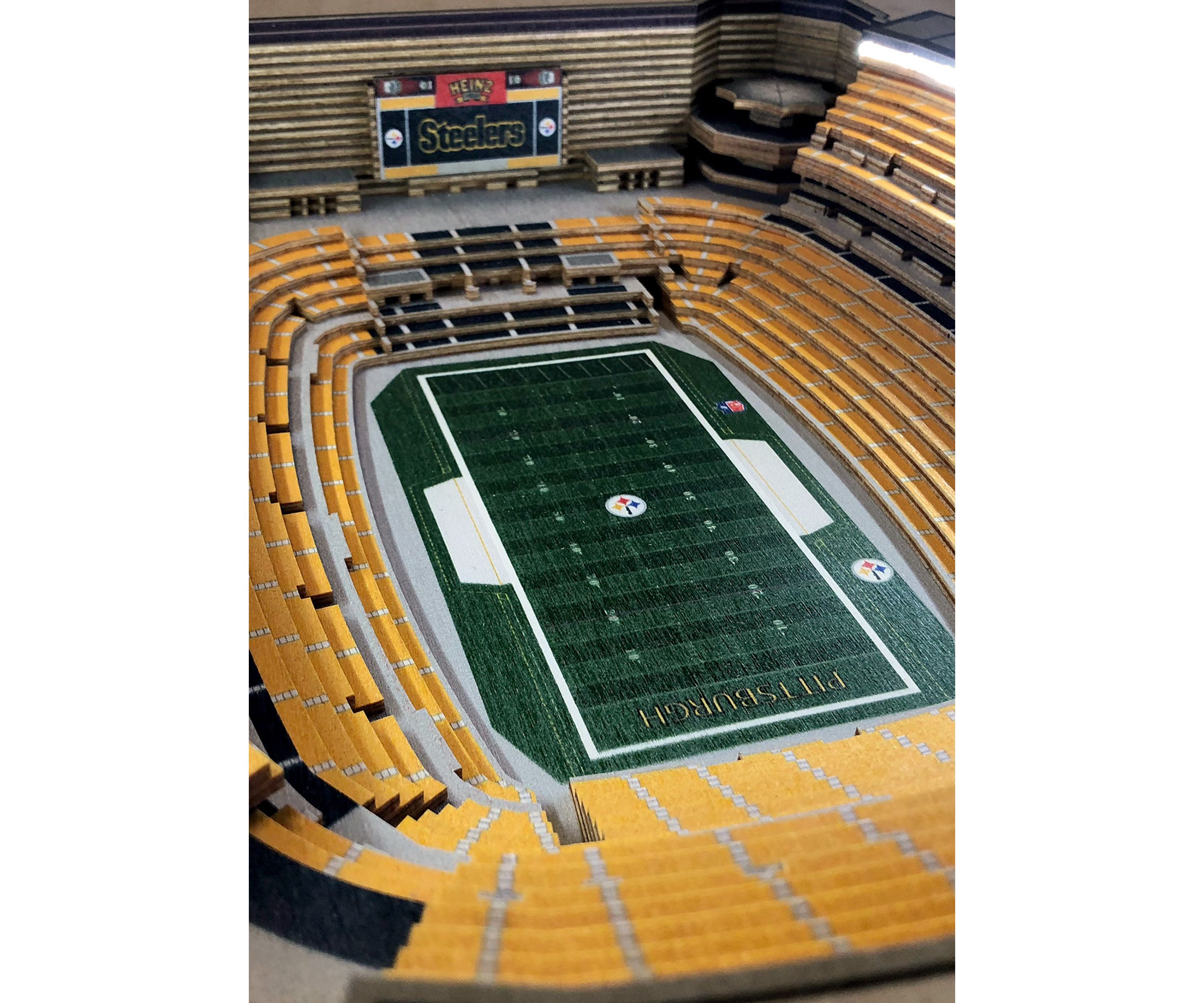 YouTheFan NFL Pittsburgh Steelers 25-Layer StadiumViews Lighted End Table - Heinz Field