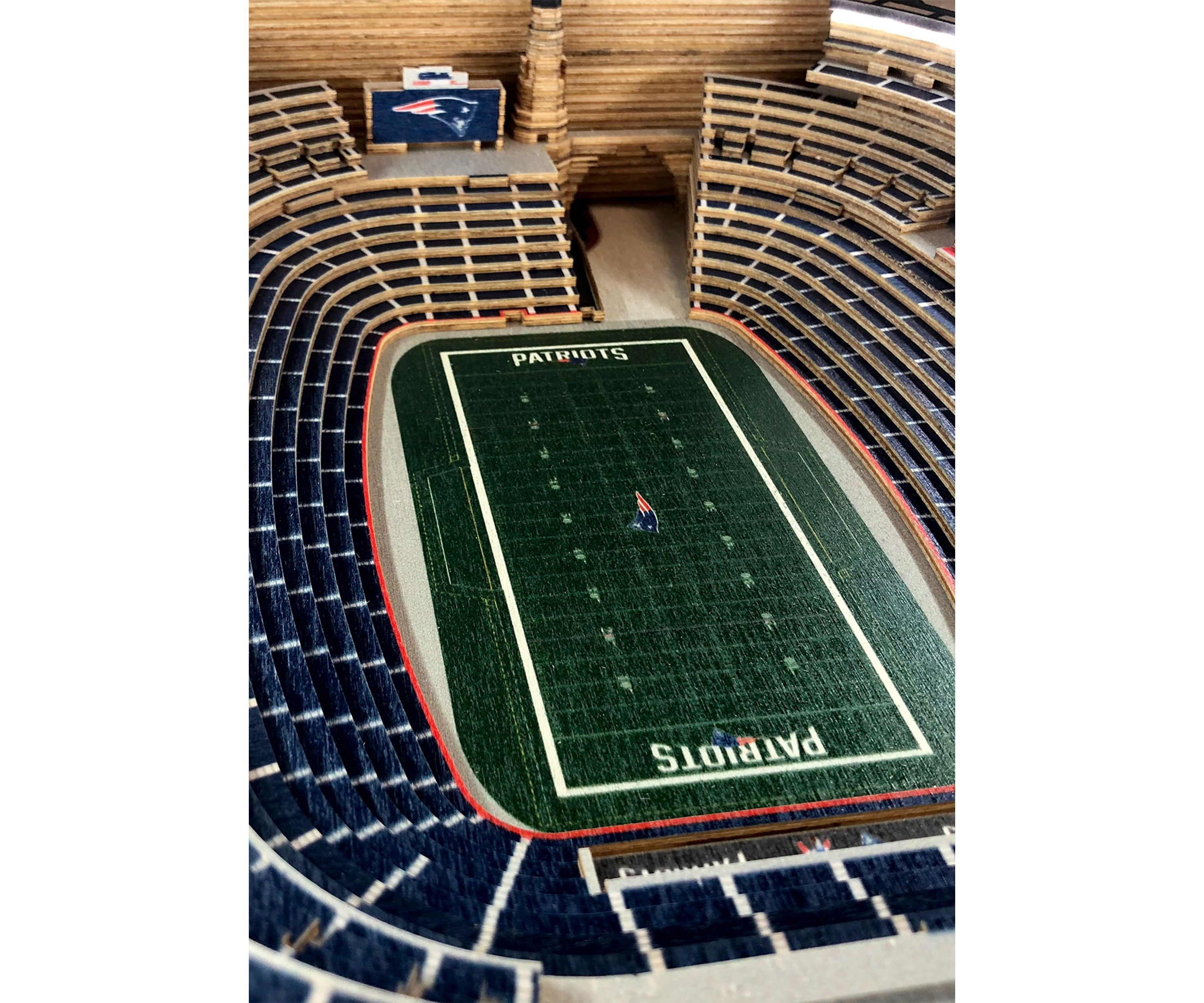 YouTheFan NFL New England Patriots 25-Layer StadiumViews Lighted End Table - Gillette Stadium
