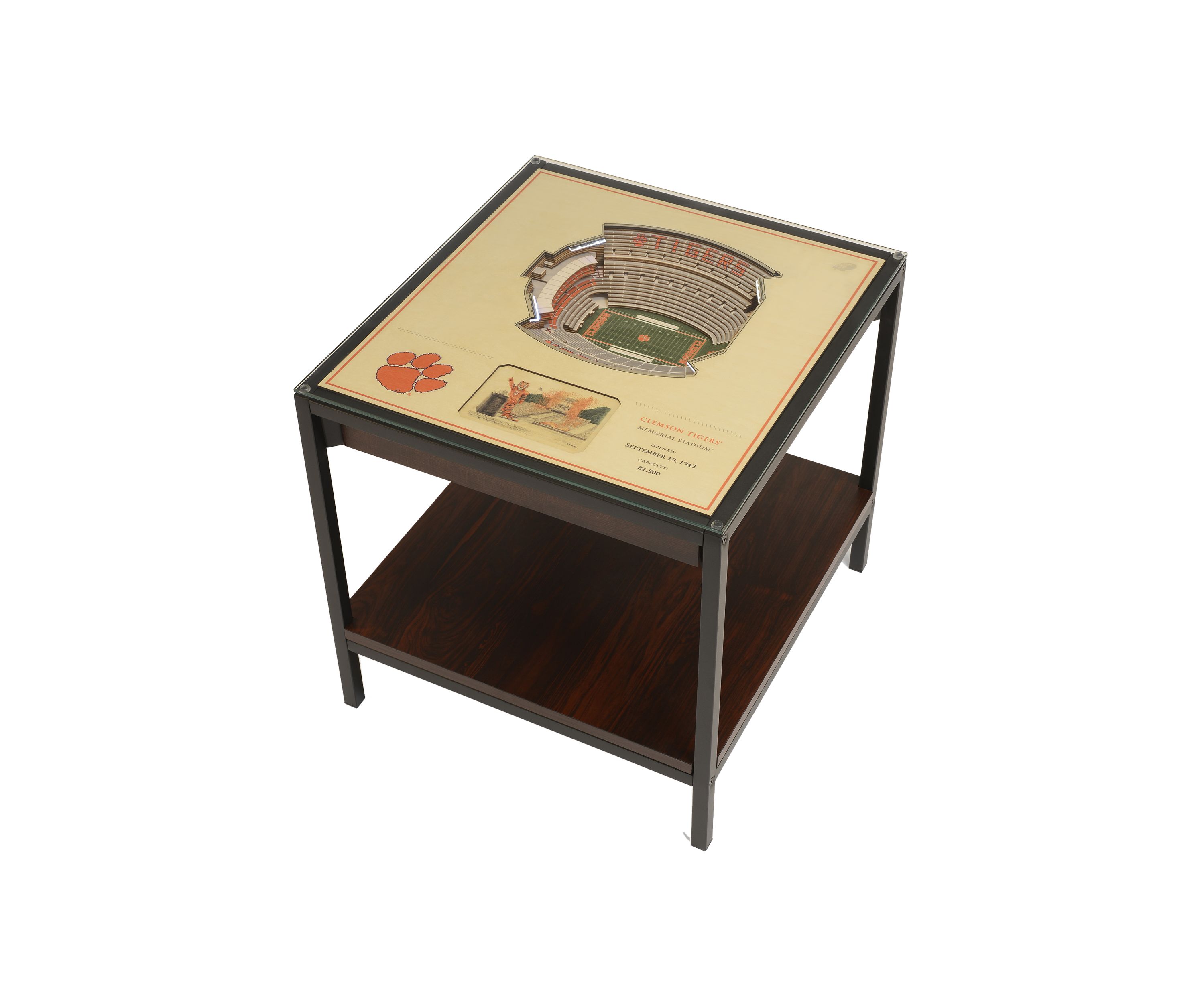 YouTheFan NCAA Clemson Tigers 25-Layer StadiumViews Lighted End Table - Memorial Stadium