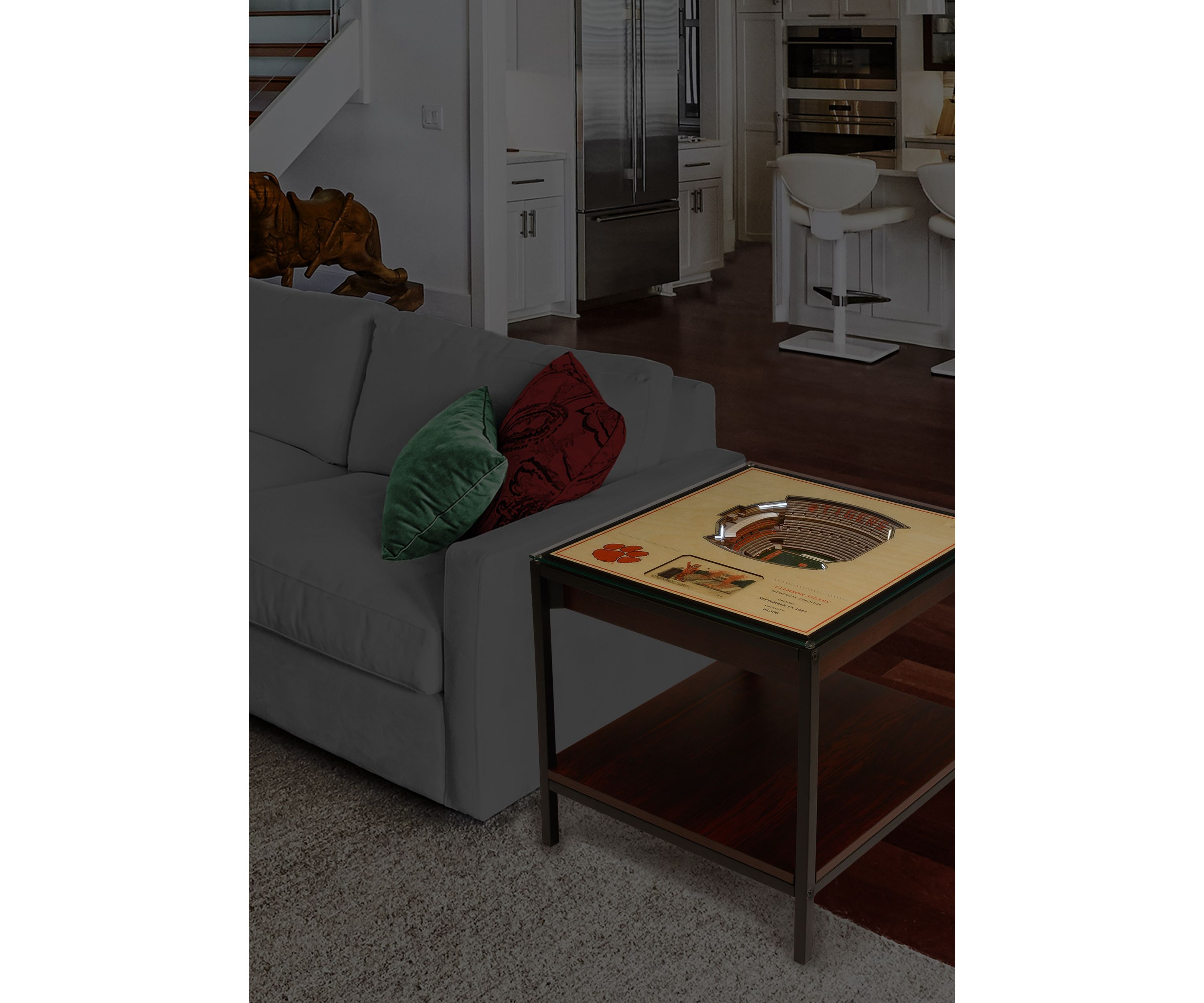 YouTheFan NCAA Clemson Tigers 25-Layer StadiumViews Lighted End Table - Memorial Stadium