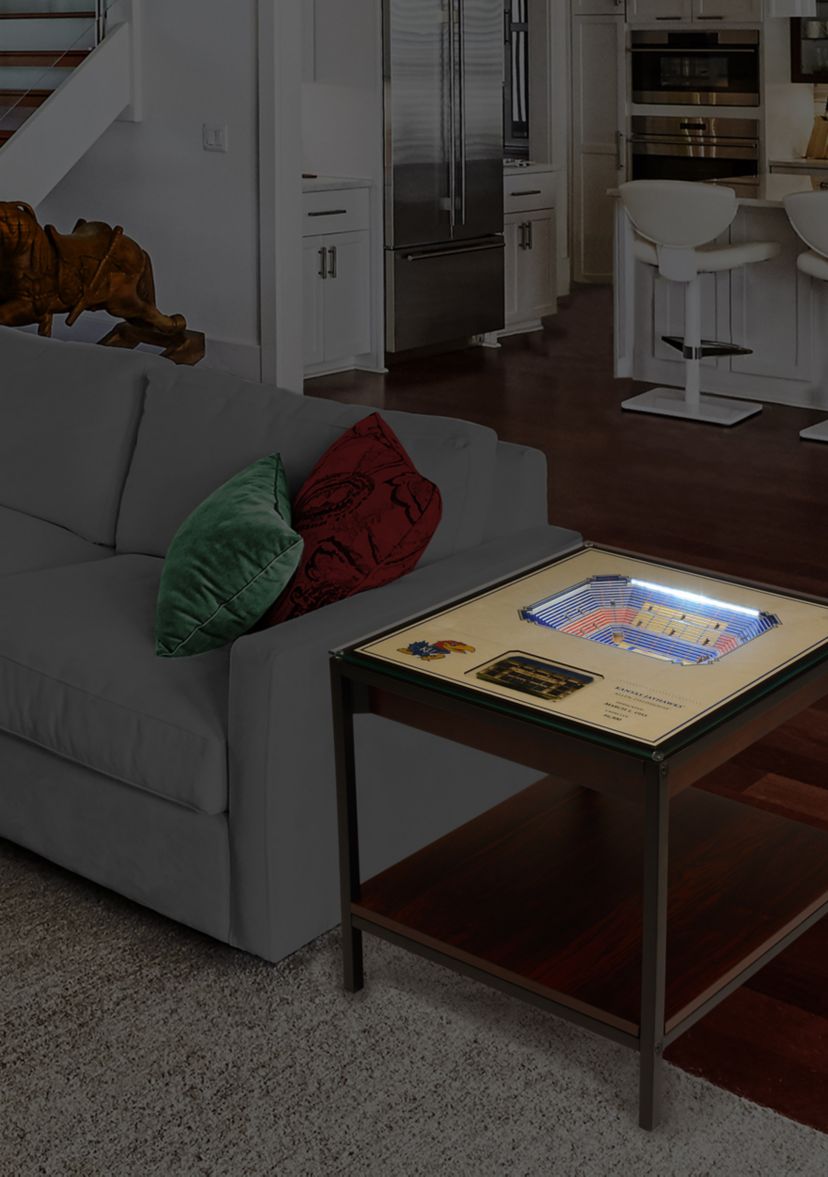 YouTheFan NCAA Kansas Jayhawks 25-Layer StadiumViews Lighted End Table - Allen Fieldhouse