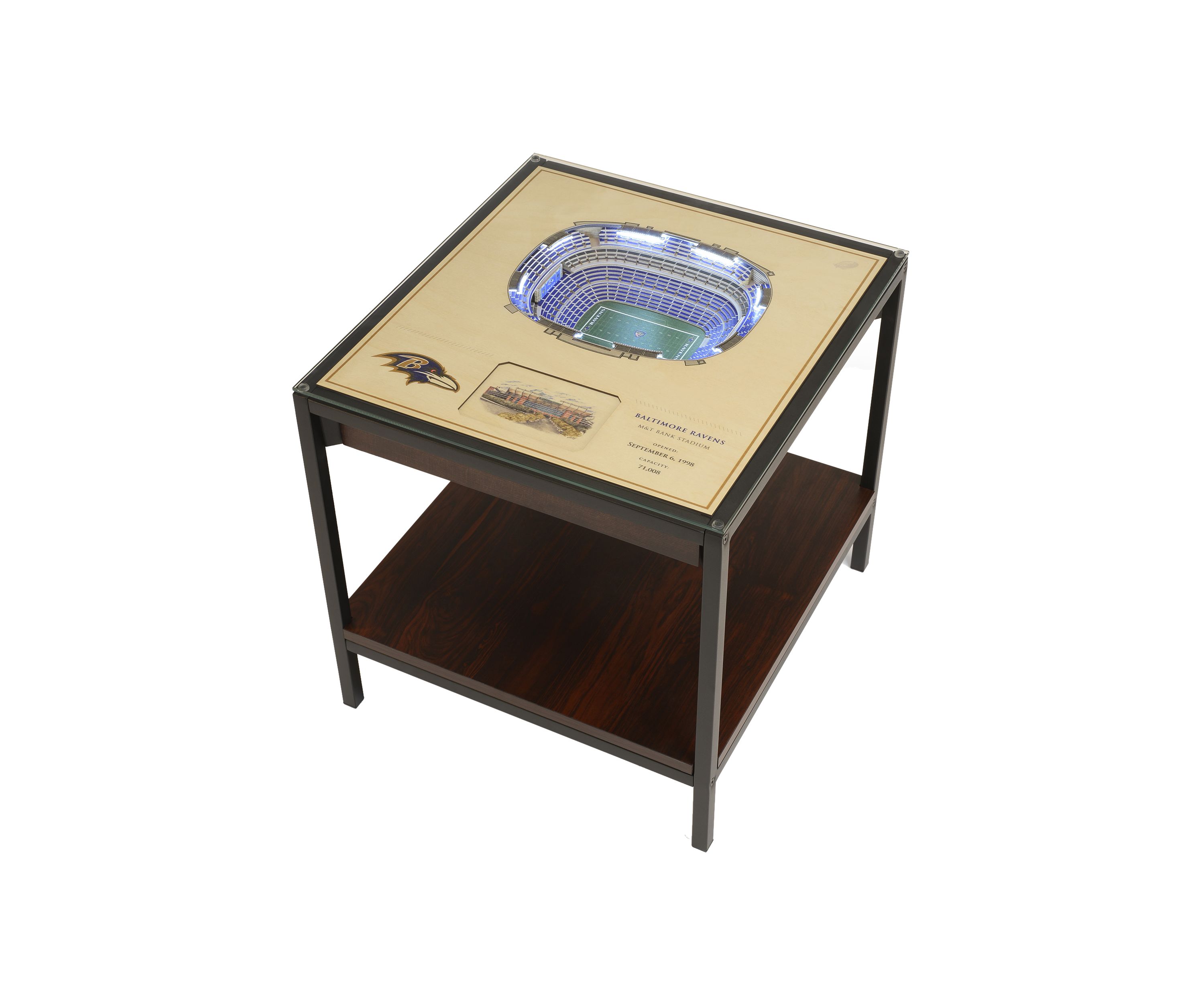YouTheFan NFL Baltimore Ravens 25-Layer StadiumViews Lighted End Table - M&T Bank Stadium