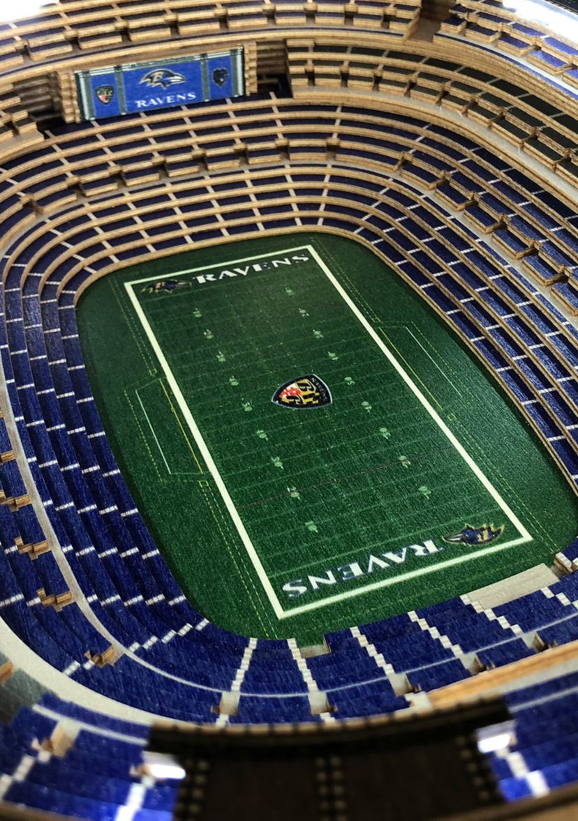 YouTheFan NFL Baltimore Ravens 25-Layer StadiumViews Lighted End Table - M&T Bank Stadium