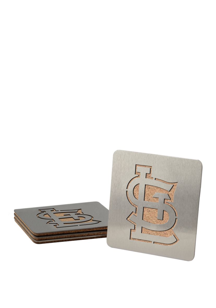 YouTheFan MLB St. Louis Cardinals Boasters, 4-Piece Coaster Set