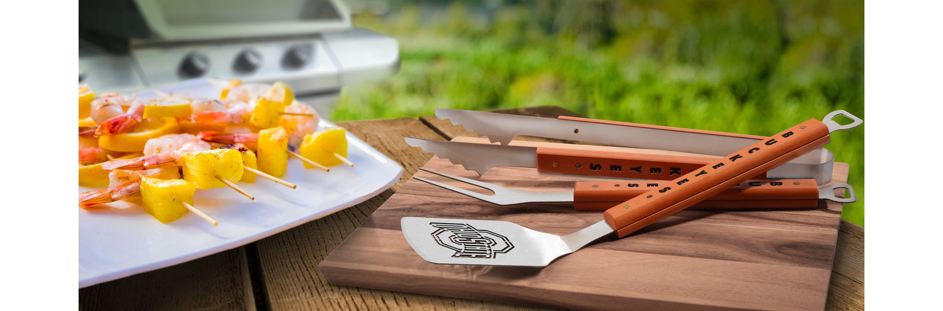 YouTheFan NCAA Ohio State Buckeyes Classic Series 3-Piece BBQ Set