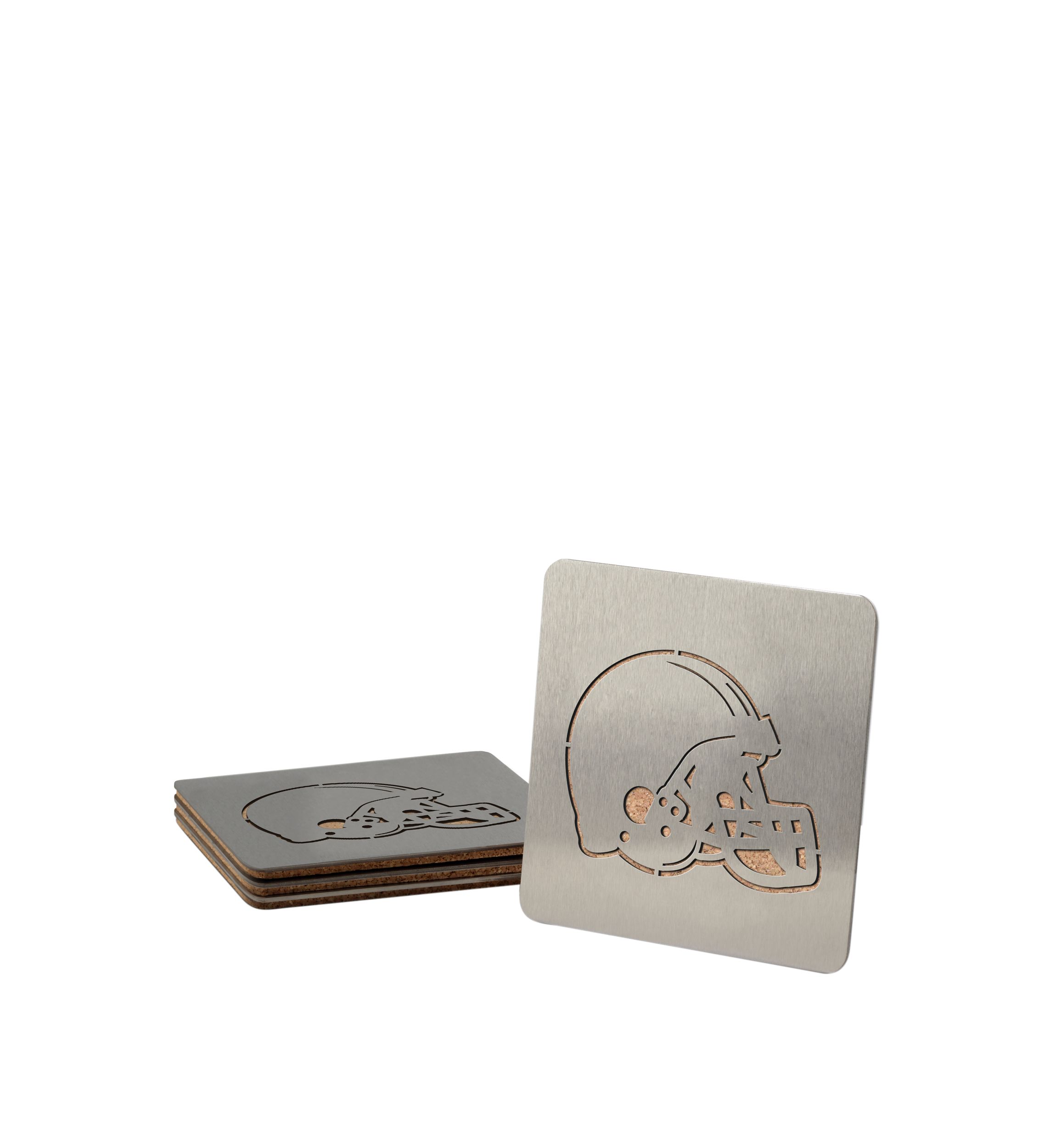 YouTheFan NFL Cleveland Browns Boasters, 4-Piece Coaster Set