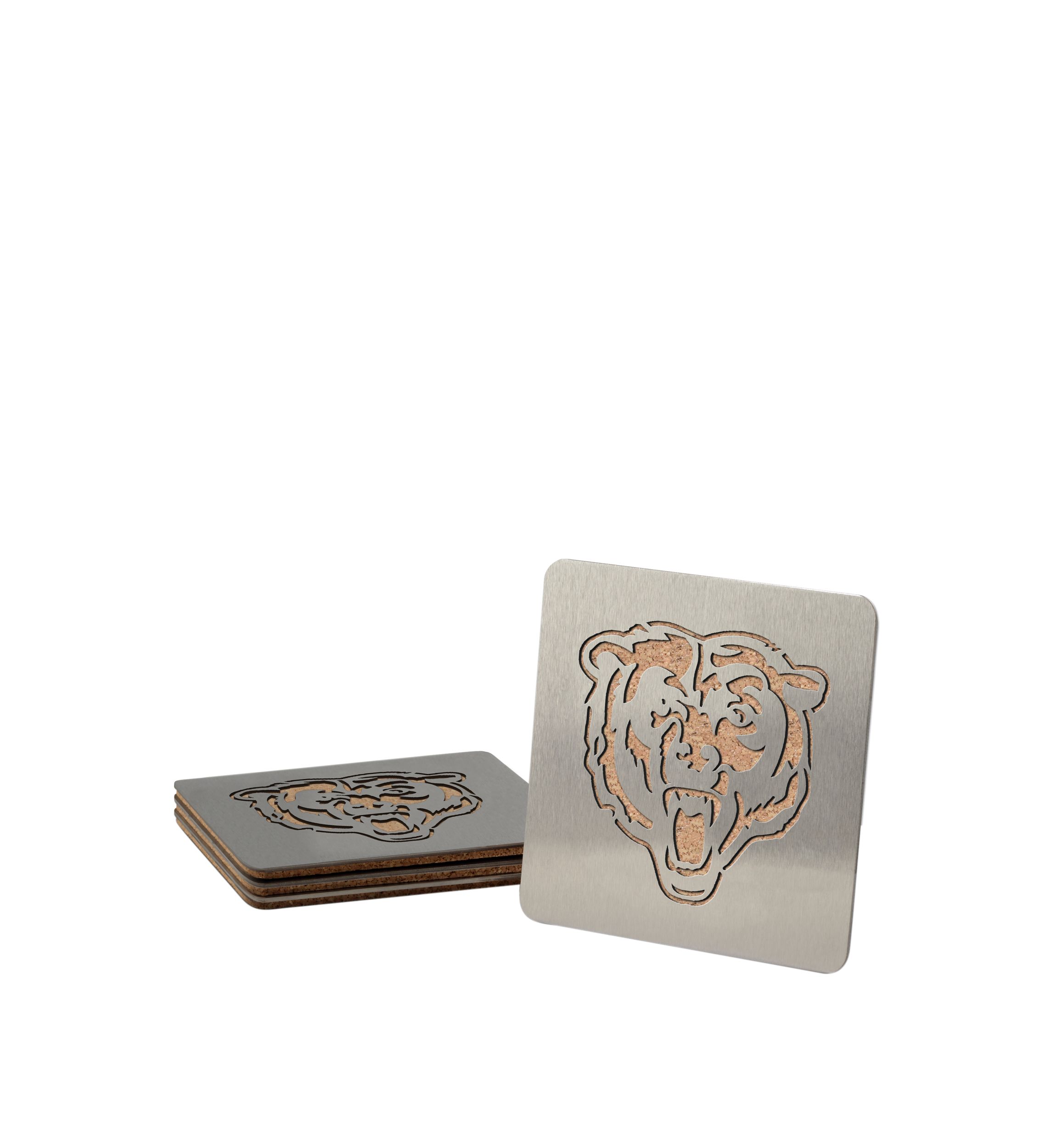 YouTheFan NFL Chicago Bears Boasters, 4-Piece Coaster Set
