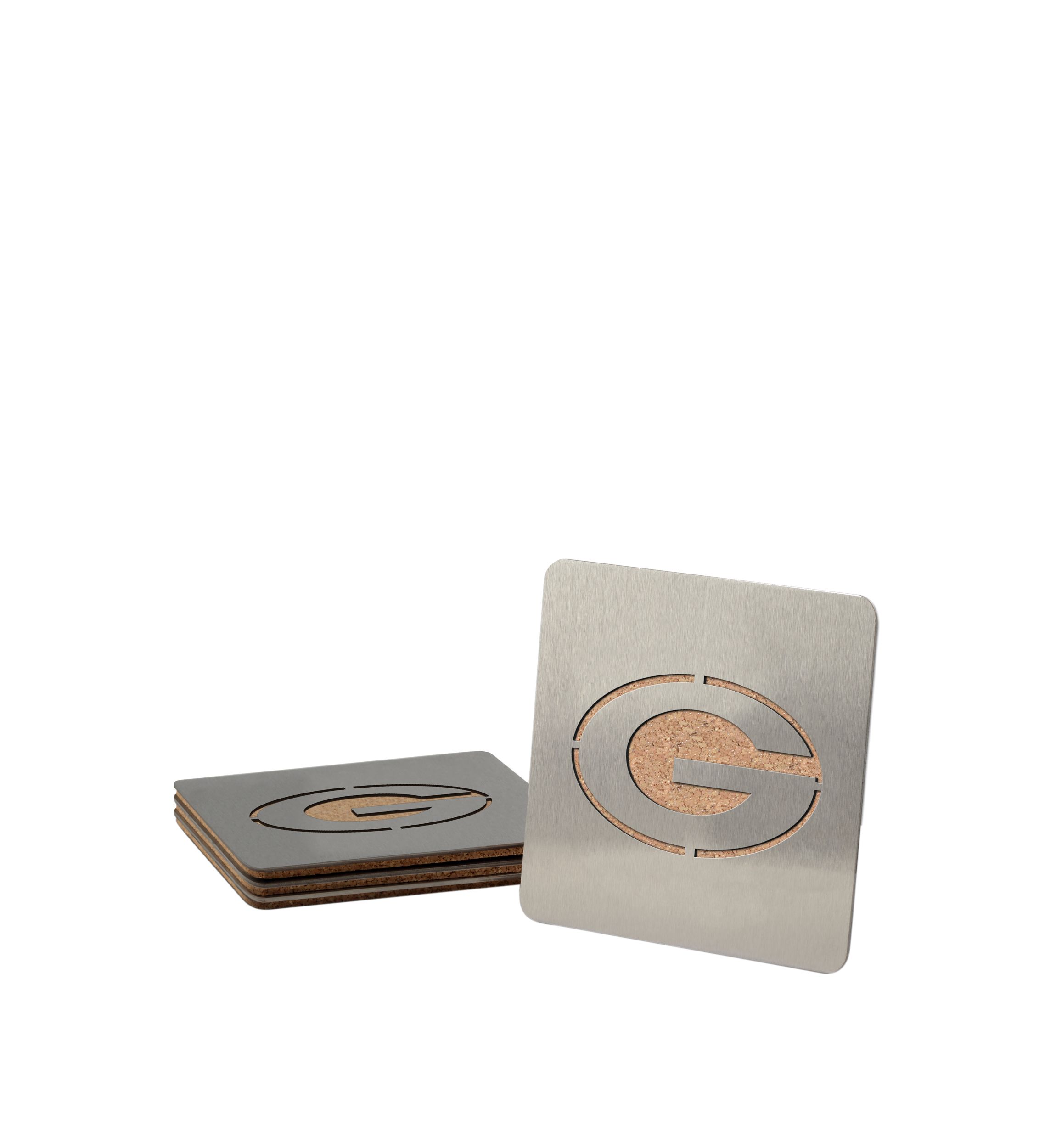 YouTheFan NFL Green Bay Packers Boasters, 4-Piece Coaster Set