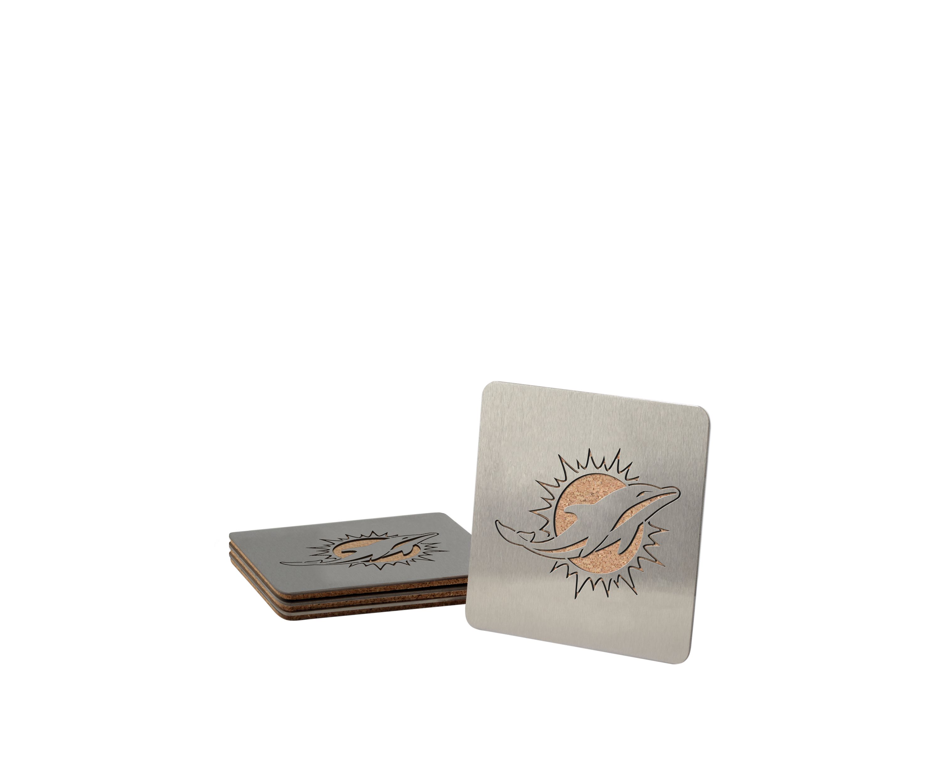 YouTheFan NFL Miami Dolphins Boasters, 4-Piece Coaster Set
