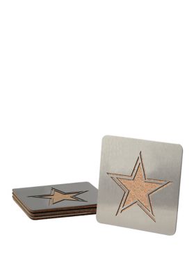 YouTheFan NFL Dallas Cowboys Boasters, 4-Piece Coaster Set