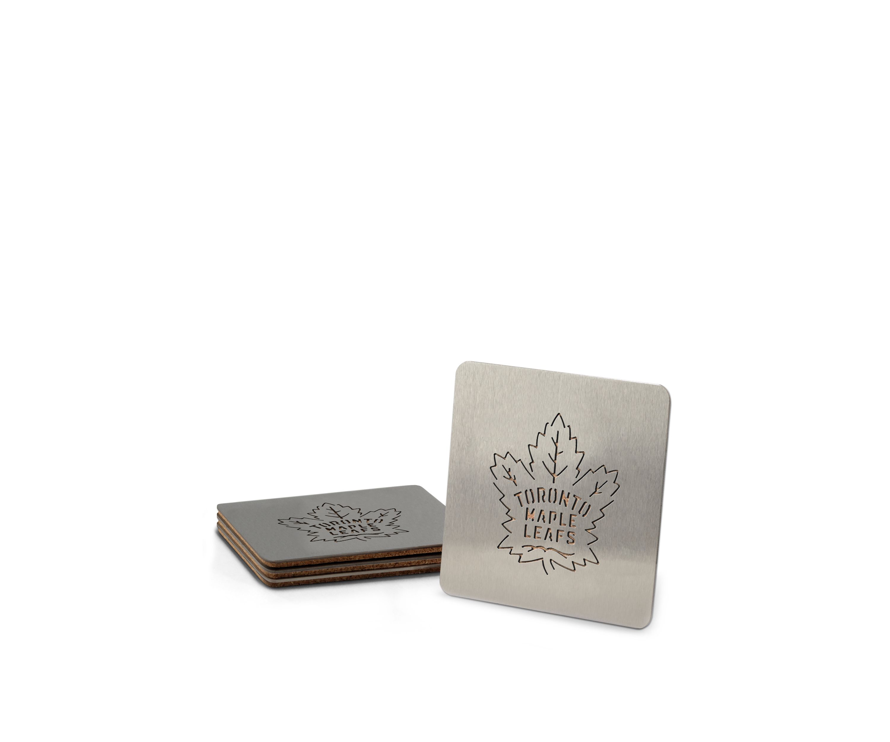 YouTheFan NHL Toronto Maple Leafs Boasters, 4-Piece Coaster Set