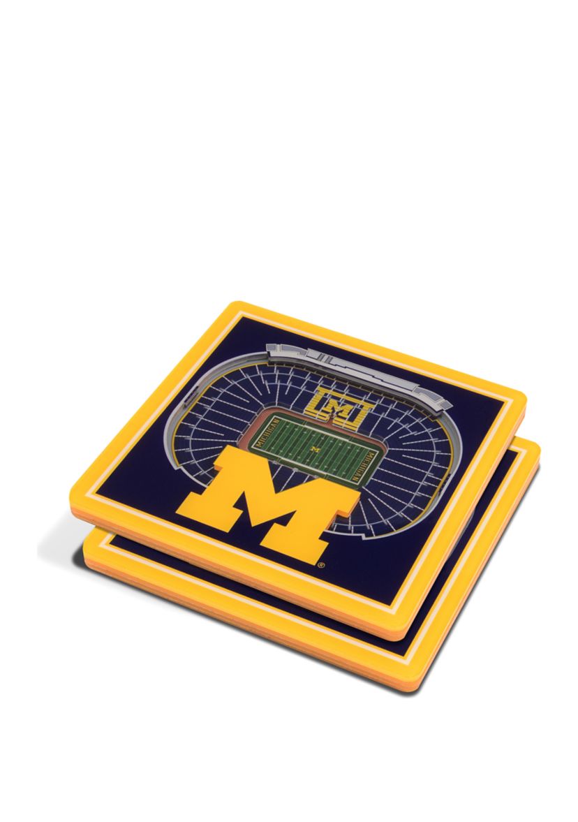 YouTheFan NCAA Michigan Wolverines 3D StadiumView Coasters - Michigan Stadium