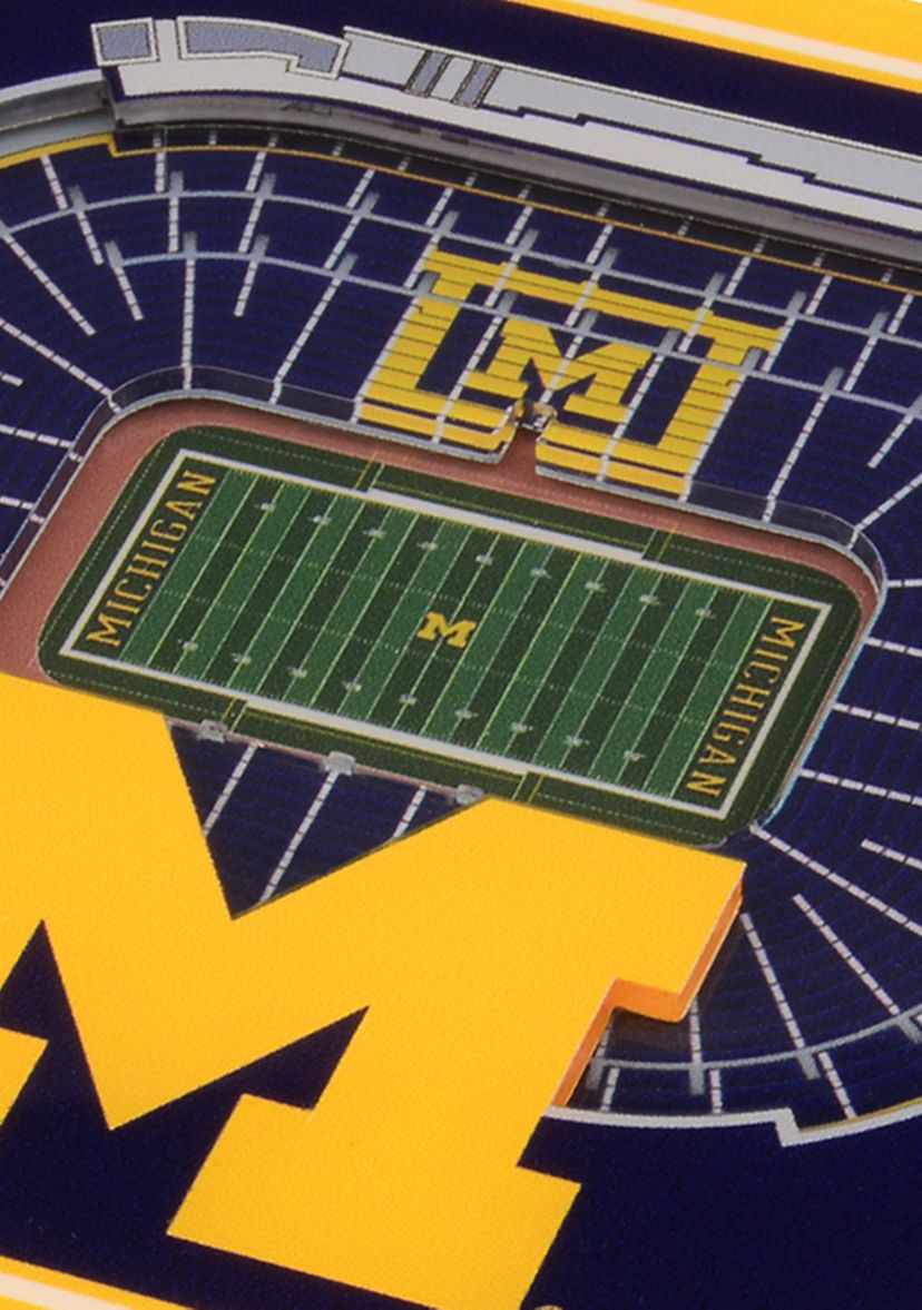 YouTheFan NCAA Michigan Wolverines 3D StadiumView Coasters - Michigan Stadium